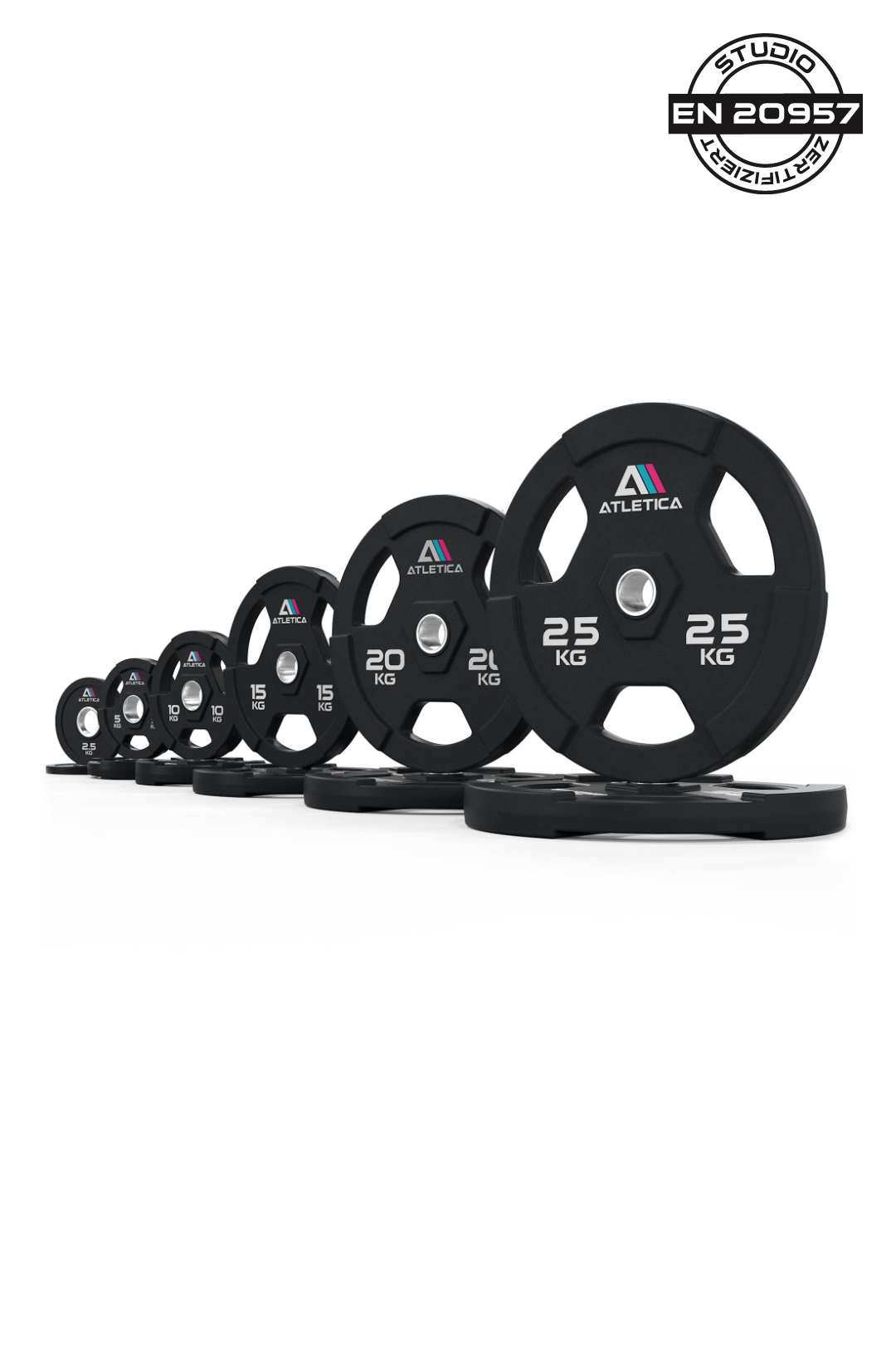 Gripper Plates Hantelscheiben mit Polyurethan-Ummantelung, Edelstahlring, langlebig, für ein Fitnesstraining mit Langhantel