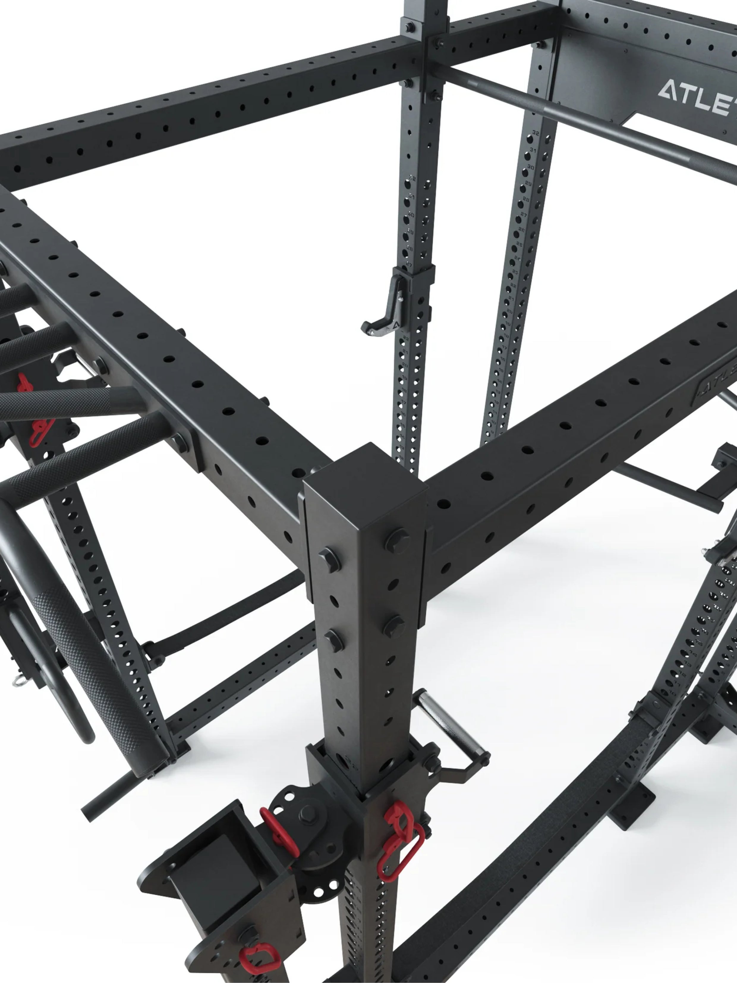Cable Rack R8-Sentinel Pro: mit 90 kg Stack, Jammer Arms, J-Hooks, Safety Straps, Dip Bar, Logo Plate, 2 Pull-Up Bars, Landmine & Bar Holder