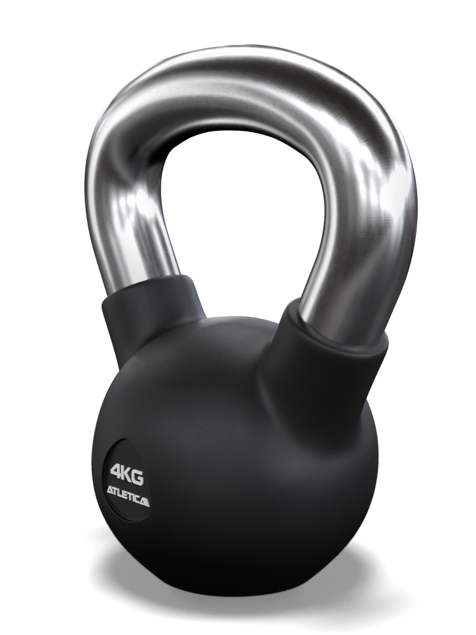 Gummierte Kugelhantel mit mattem Chromgriff | Hochwertige Stahllegierung | Studioqualität I Dezentes Logo | Funktionelles Ganzkörpertraining