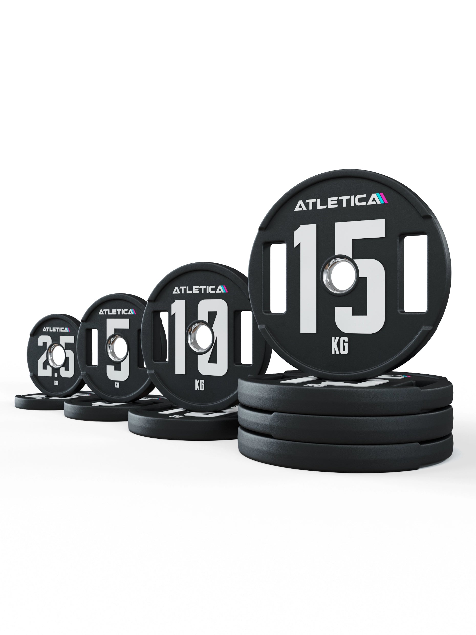 Hantelscheiben Set 2H Gripper Plates Pro | Paar | 50mm Cast Polyurethan-Ummantelung 〡 Stahlkern 〡 Gewichtstoleranz 1 % 〡 Edelstahlring |