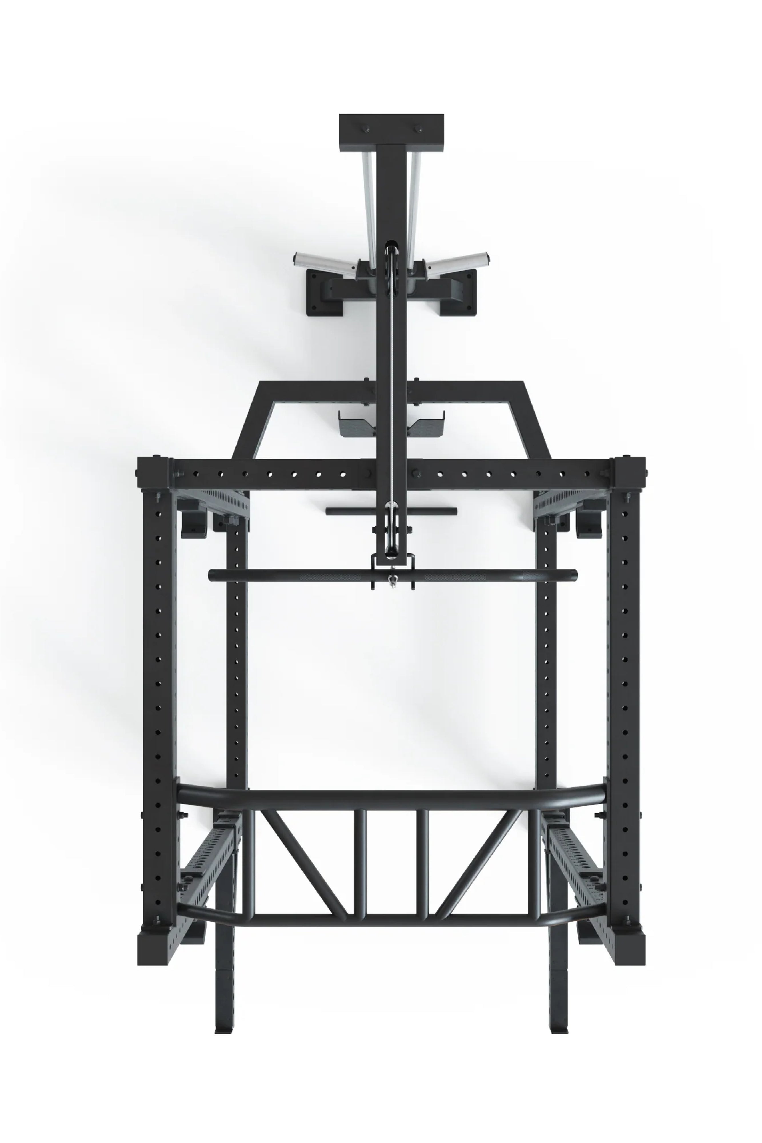 Power Rack R8-Blade: Latzug, Multi-Grip Bar, Spotter Arms, 4 J-Hooks | 226 cm Höhe | Next Level Squat Rack | 123x211 cm Grundfläche | 213 kg schwer | Erweiterbar