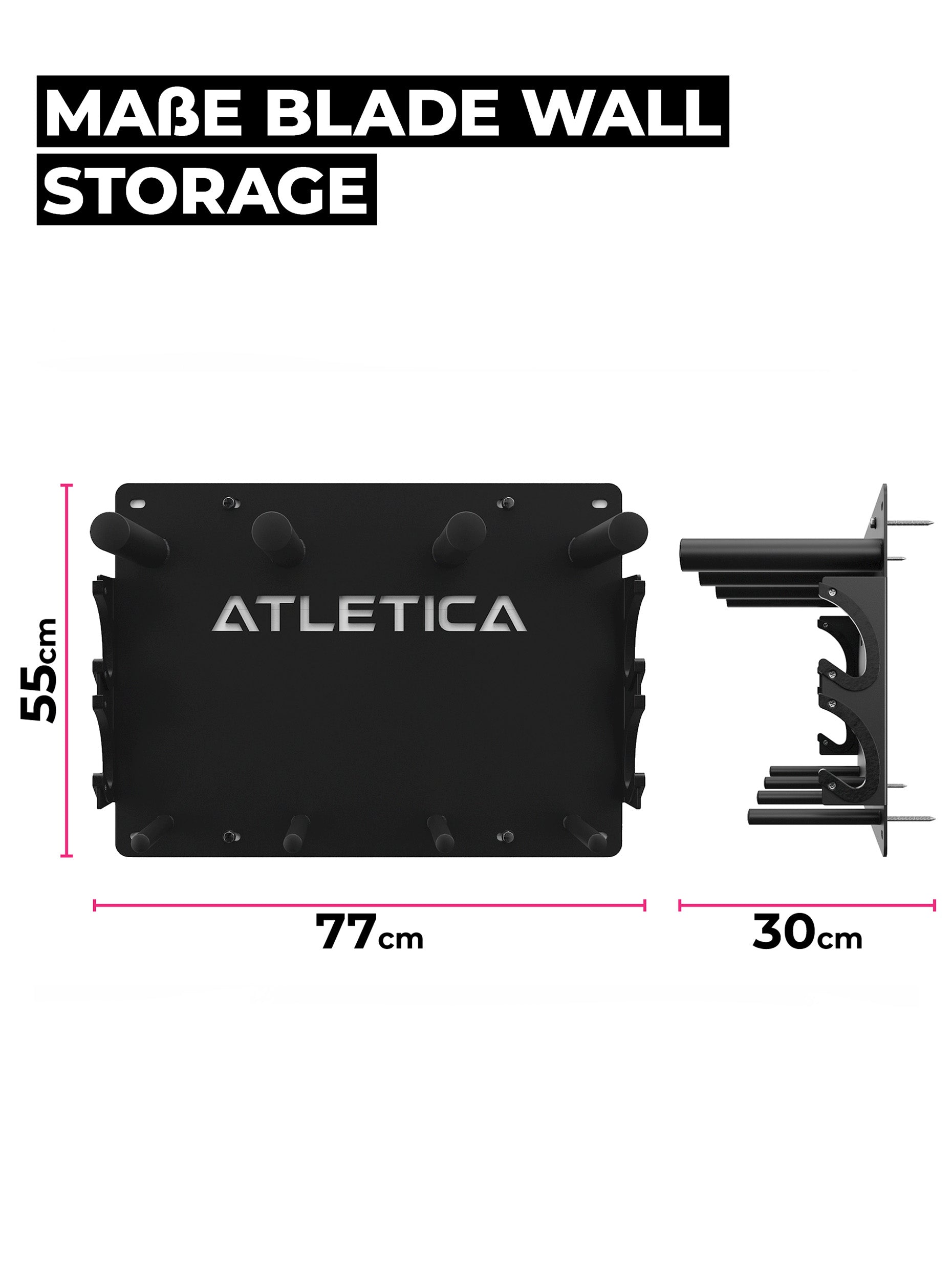Wandhalterung Gewichte: für Wandmontage | für Scheiben, Stangen, Springseile, Bänder, Collars, bis 150kg belastbar