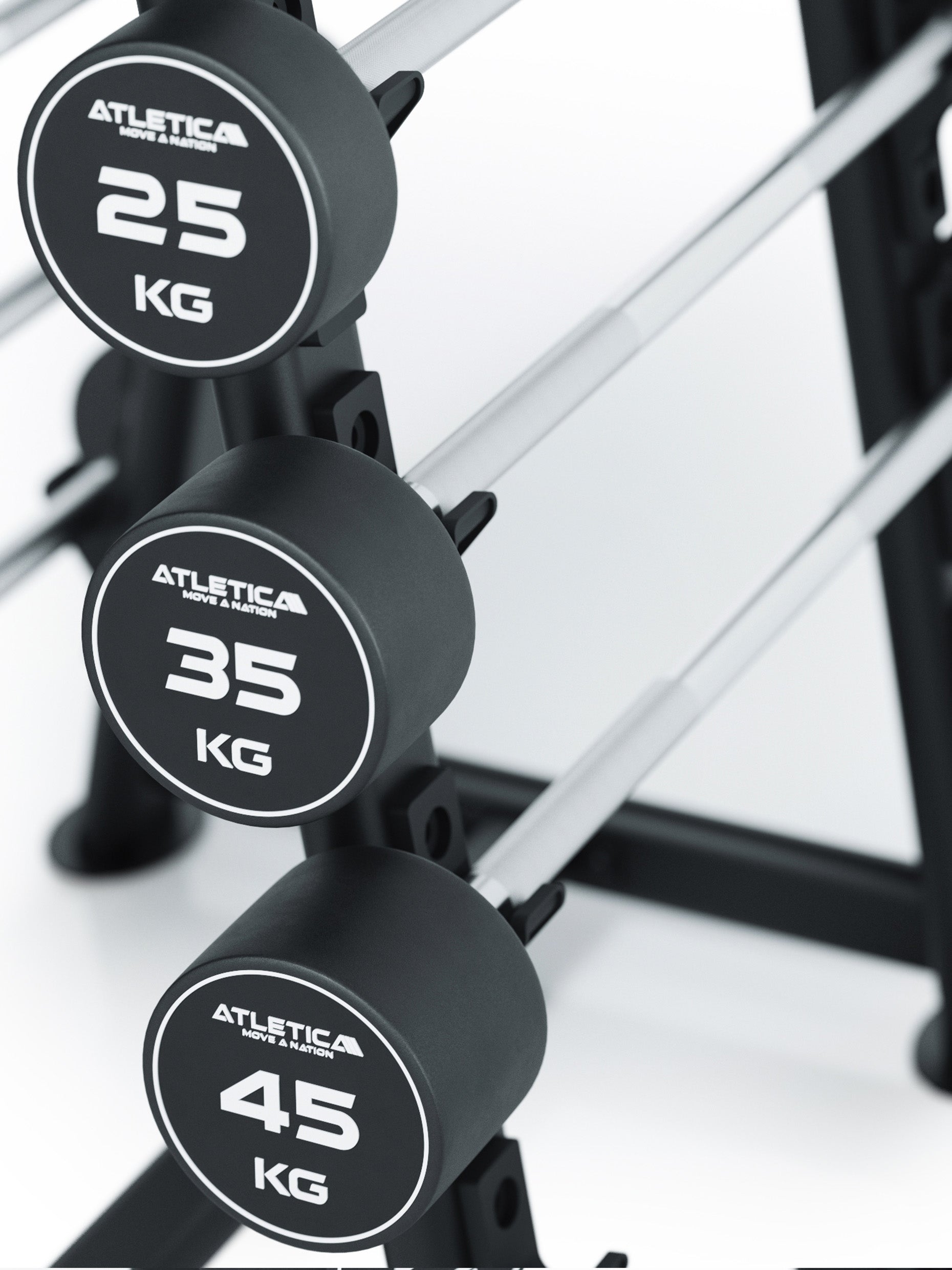 Hantelstangen-Ablage: sichere Aufbewahrung für 10 Langhanteln, kompaktes Design, 800kg Belastbarkeit, mehr Ordnung im Trainingsraum