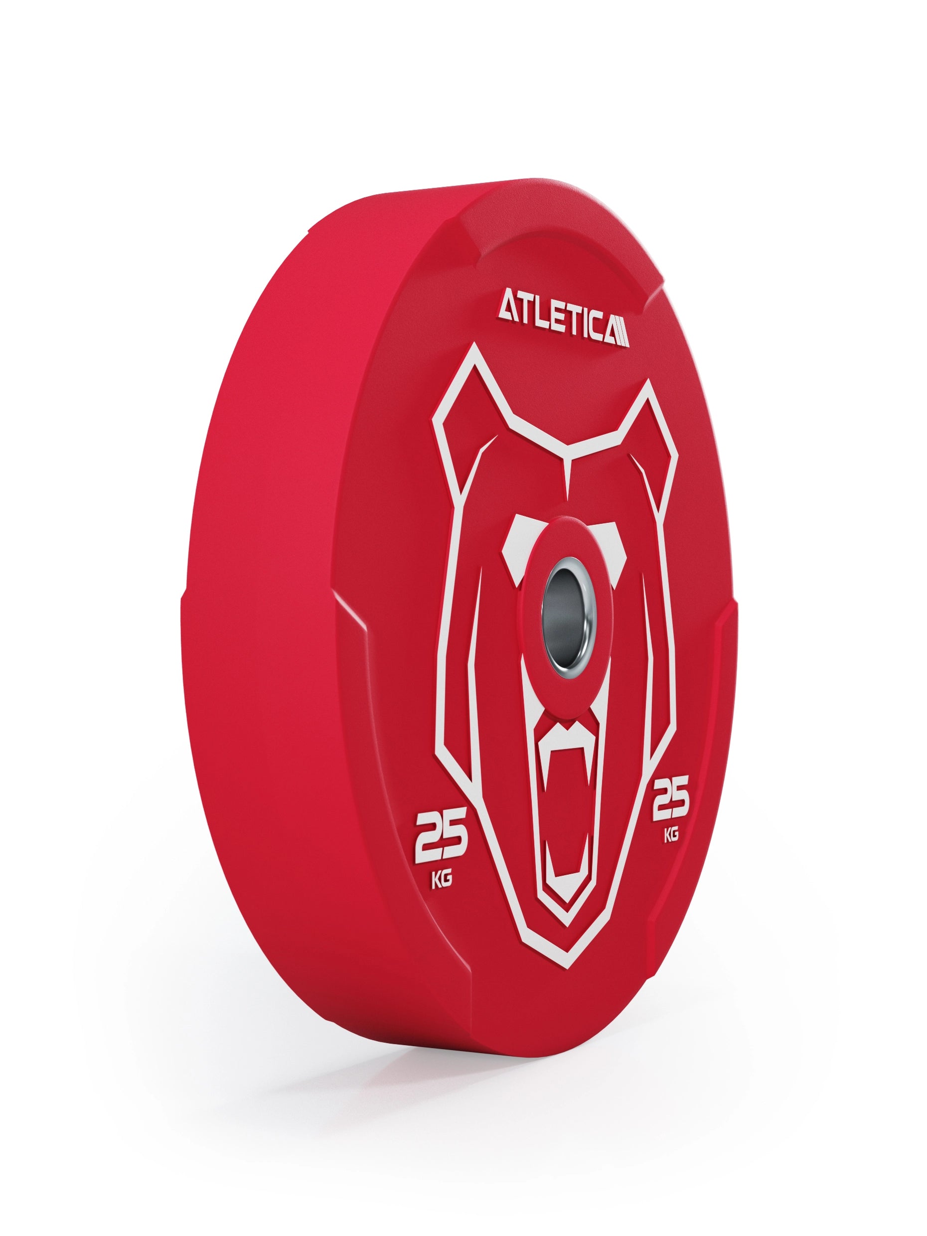 Reduzierter Bounce | Hochwertiger Gummi | Powerlifting und Gewichtheben | Widerstandsfähig & langlebig | Farbcode nach IWF-Standard I 25kg