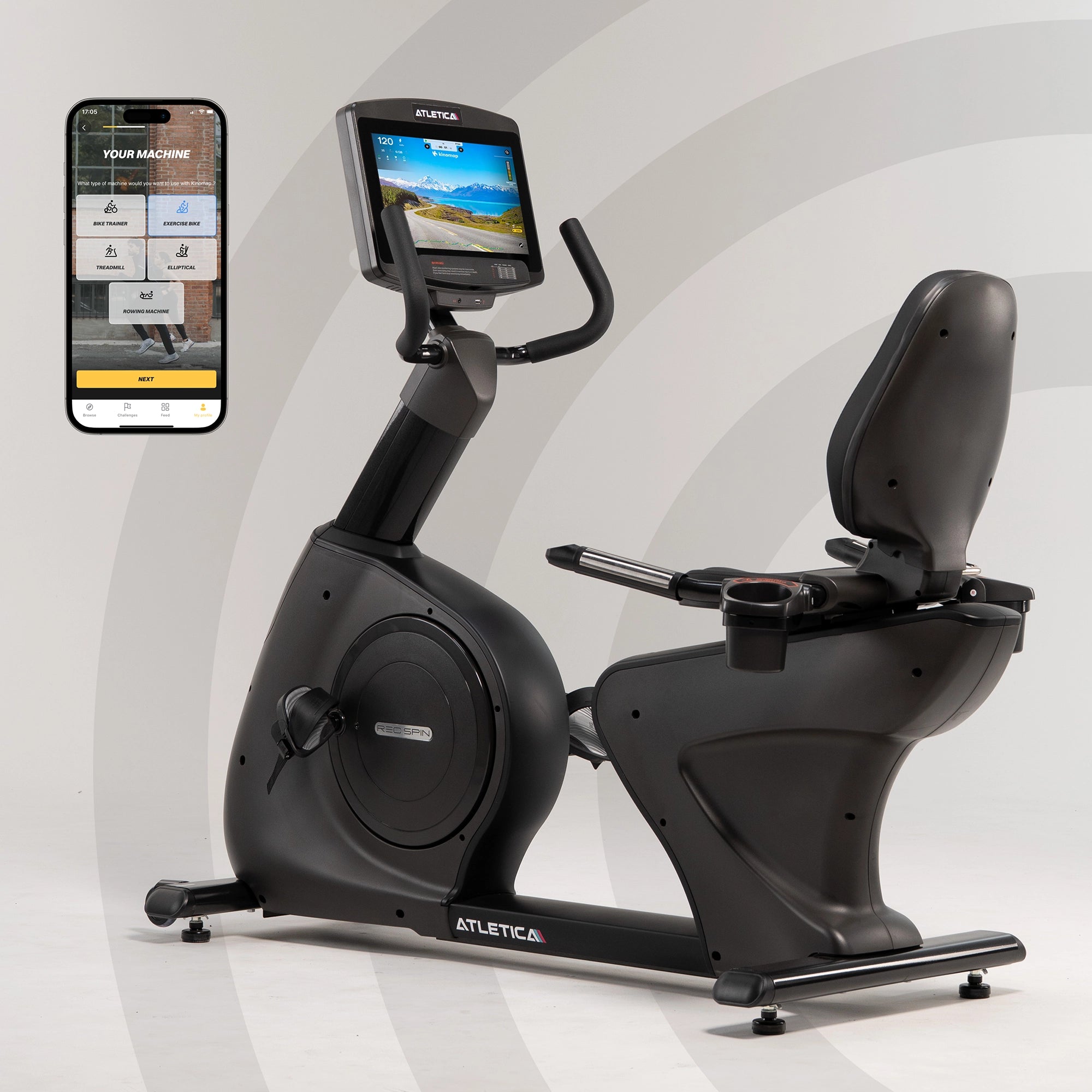 Atletica Cardiogerät und Kinomap App