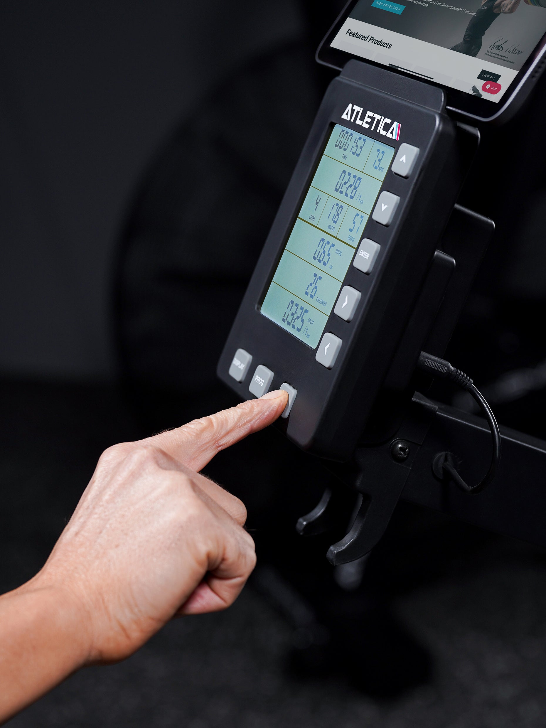 Rudergerät MagnaRow von Atletica: LCD Display