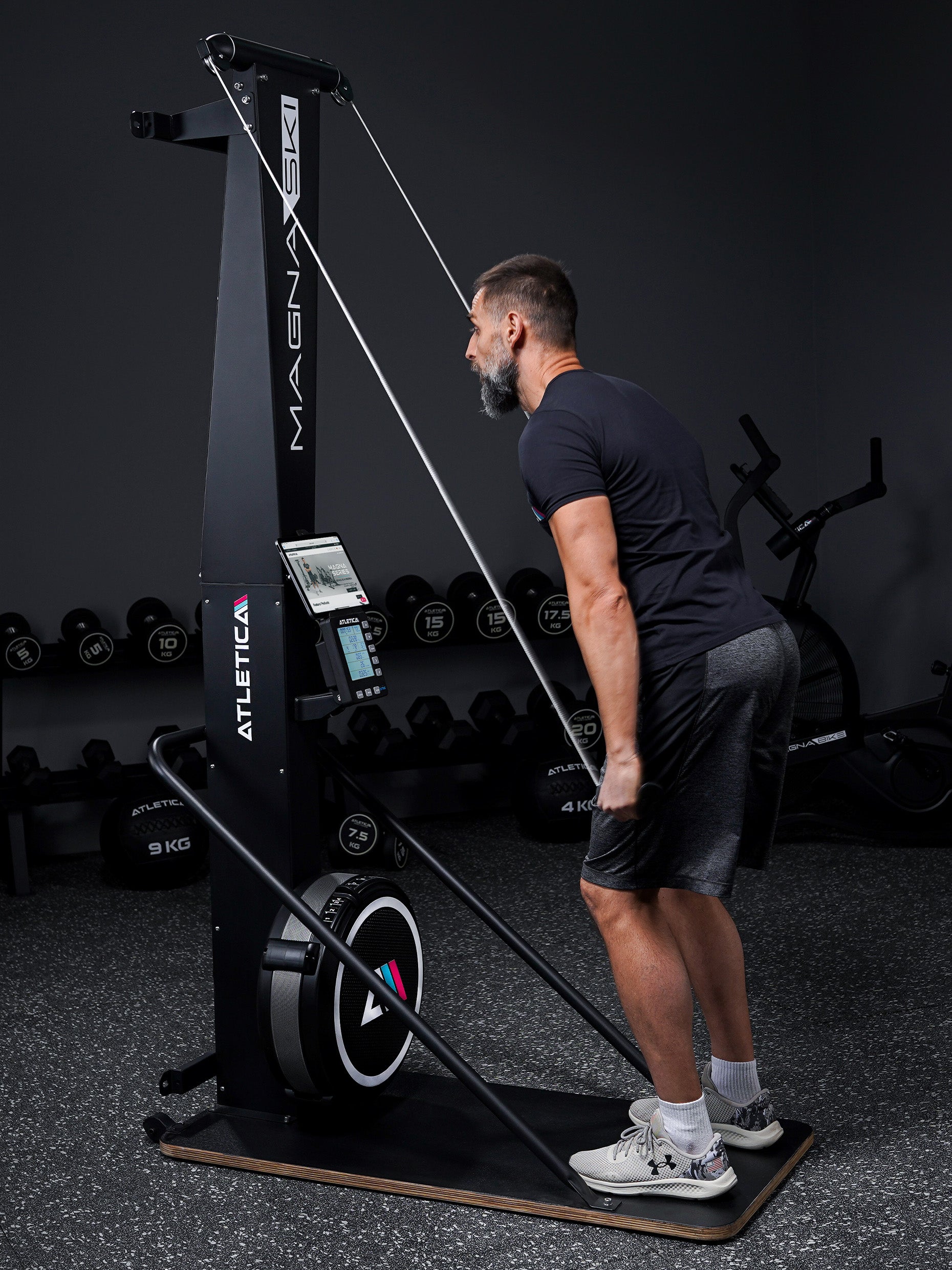 Ski Ergometer für Stärkung der Rücken-, Bein-, Arm- und Brustmuskulatur