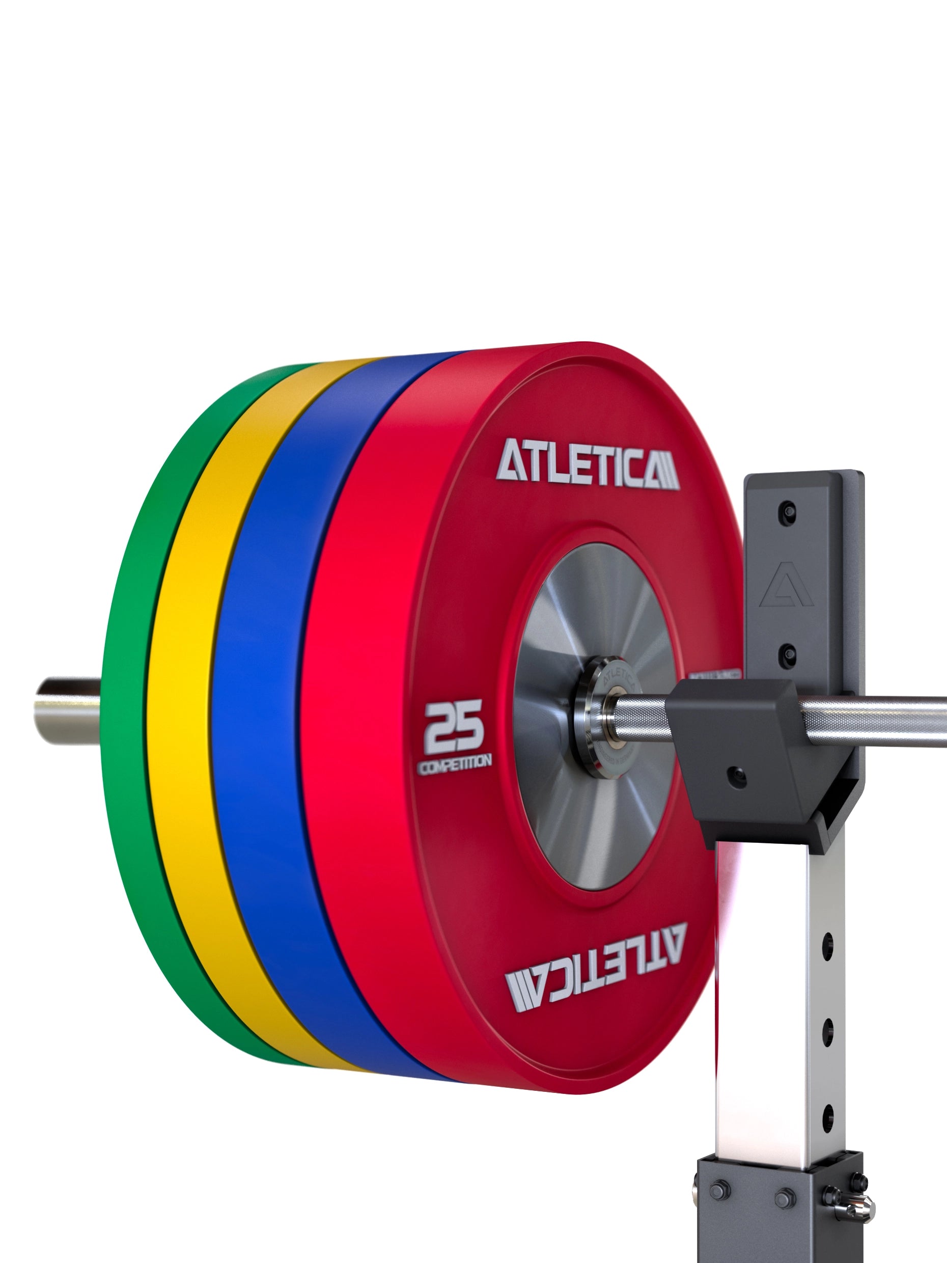Hantelstangen: Langhantel Beta Powerlifting Langhantel, Entfessele Dein Powerlifting-Potential | 20kg | IPF-Markierung | Chrome / Military Green | 1200kg Belastbarkeit