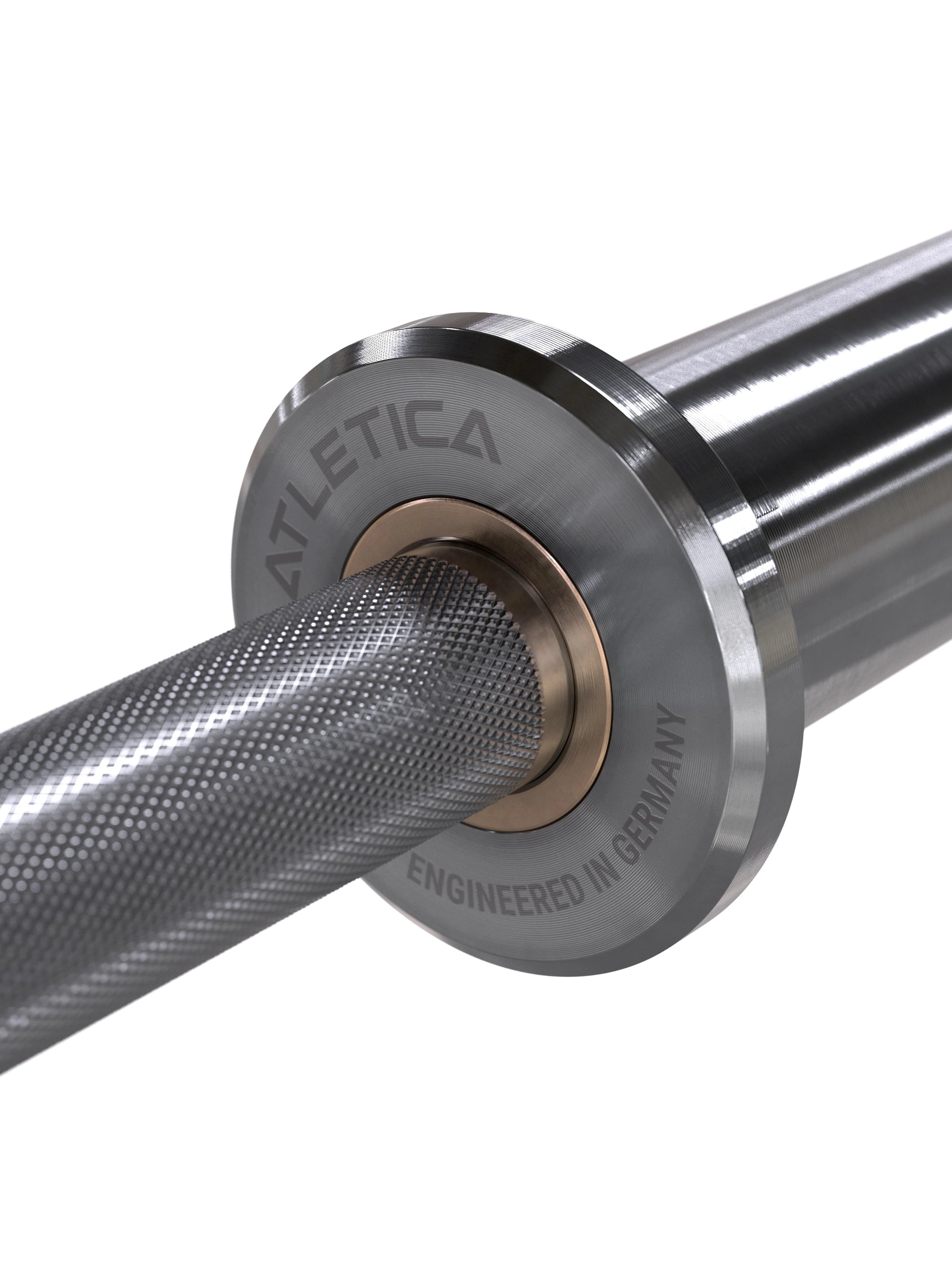 Hantelstangen: Langhantel Beta Powerlifting Langhantel, Entfessele Dein Powerlifting-Potential | 20kg | IPF-Markierung | Chrome / Military Green | 1200kg Belastbarkeit