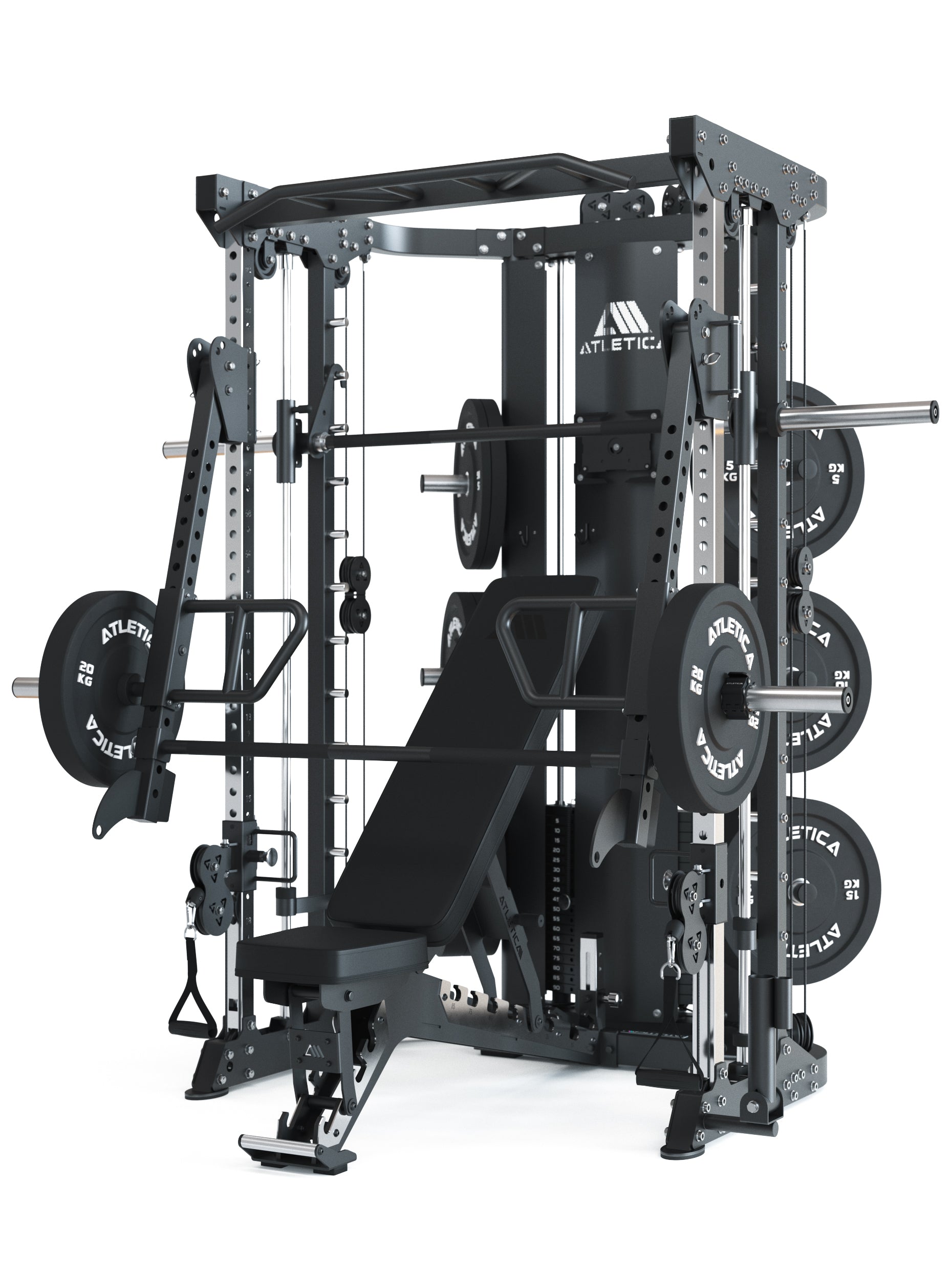 Kraftstation HyperTrain mit Jammer Arms und Hantelbank