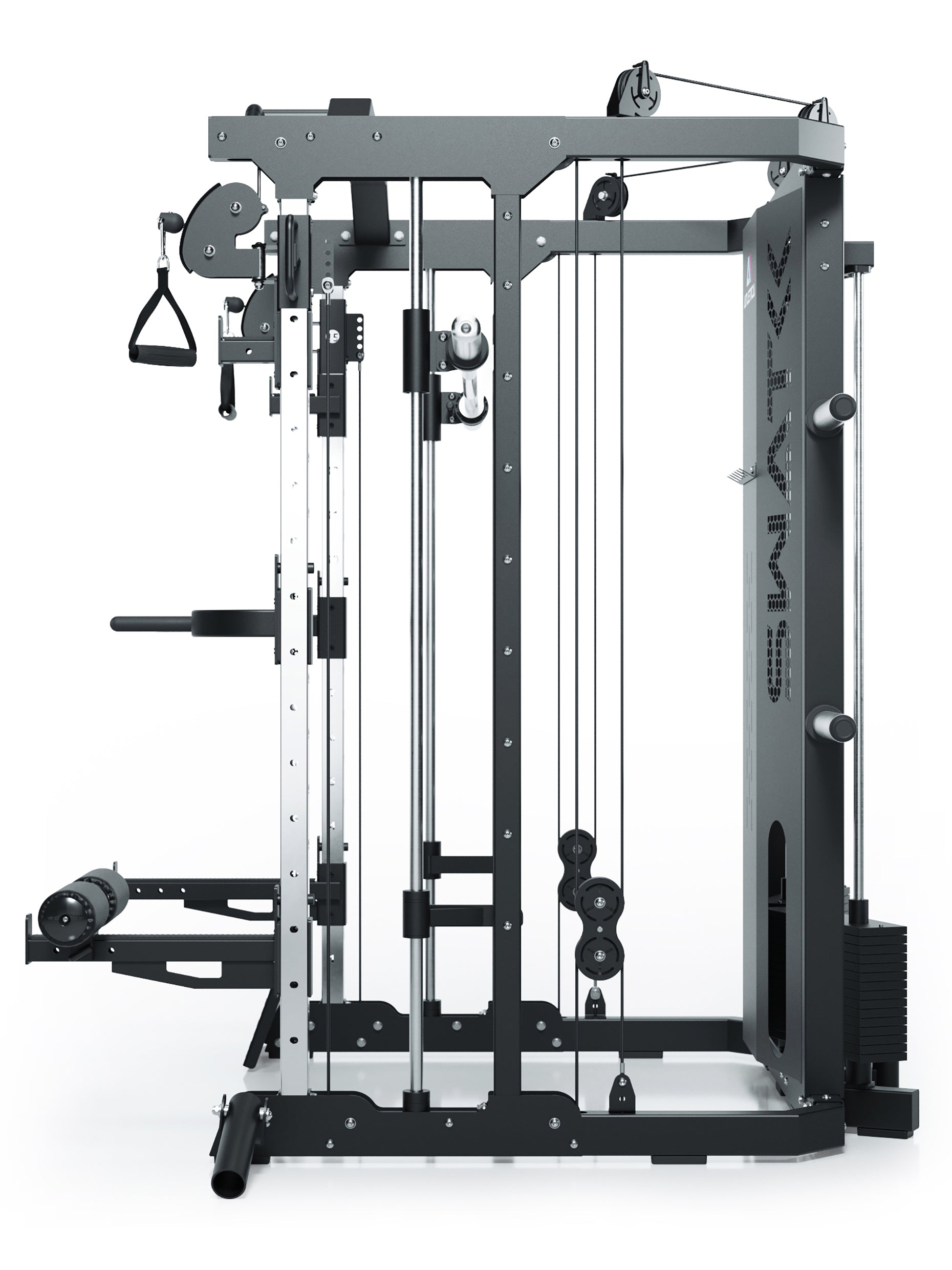 Kraftmaschinen: SWAT Inkl. Smith Machine & Dualer Kabelzug Station mit 2x75 kg Gewichtsblock,