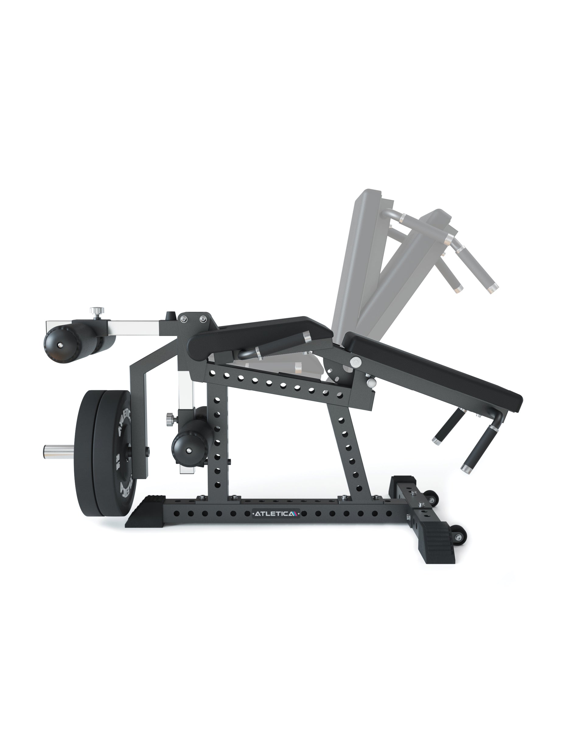 Kraftgeräte, Beinbeuger Beinstrecker Quadriga: hohe Sitzposition