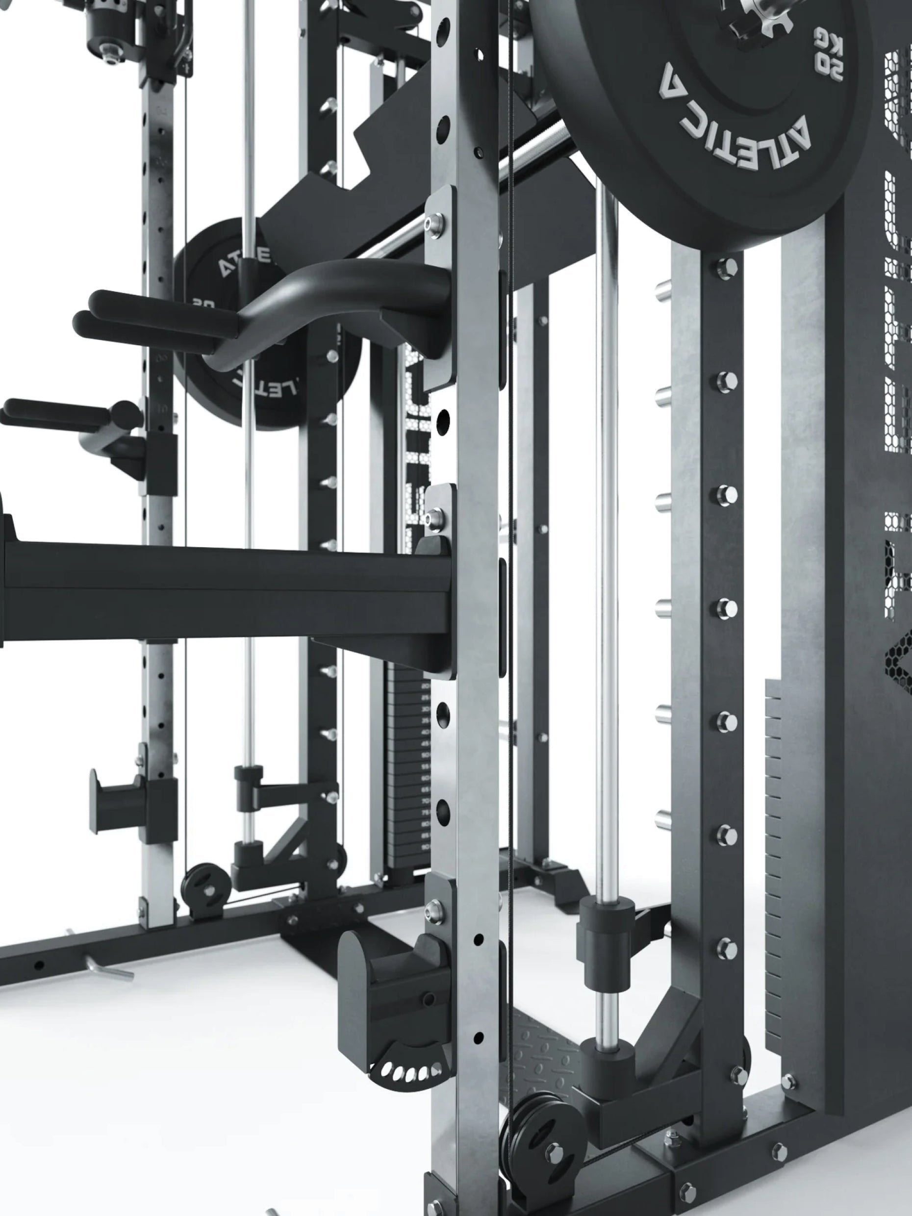 Kraftstation mit Smith Maschine und Flex-Cross System X-Fortress: Laser Honeycomb Logo Technologie