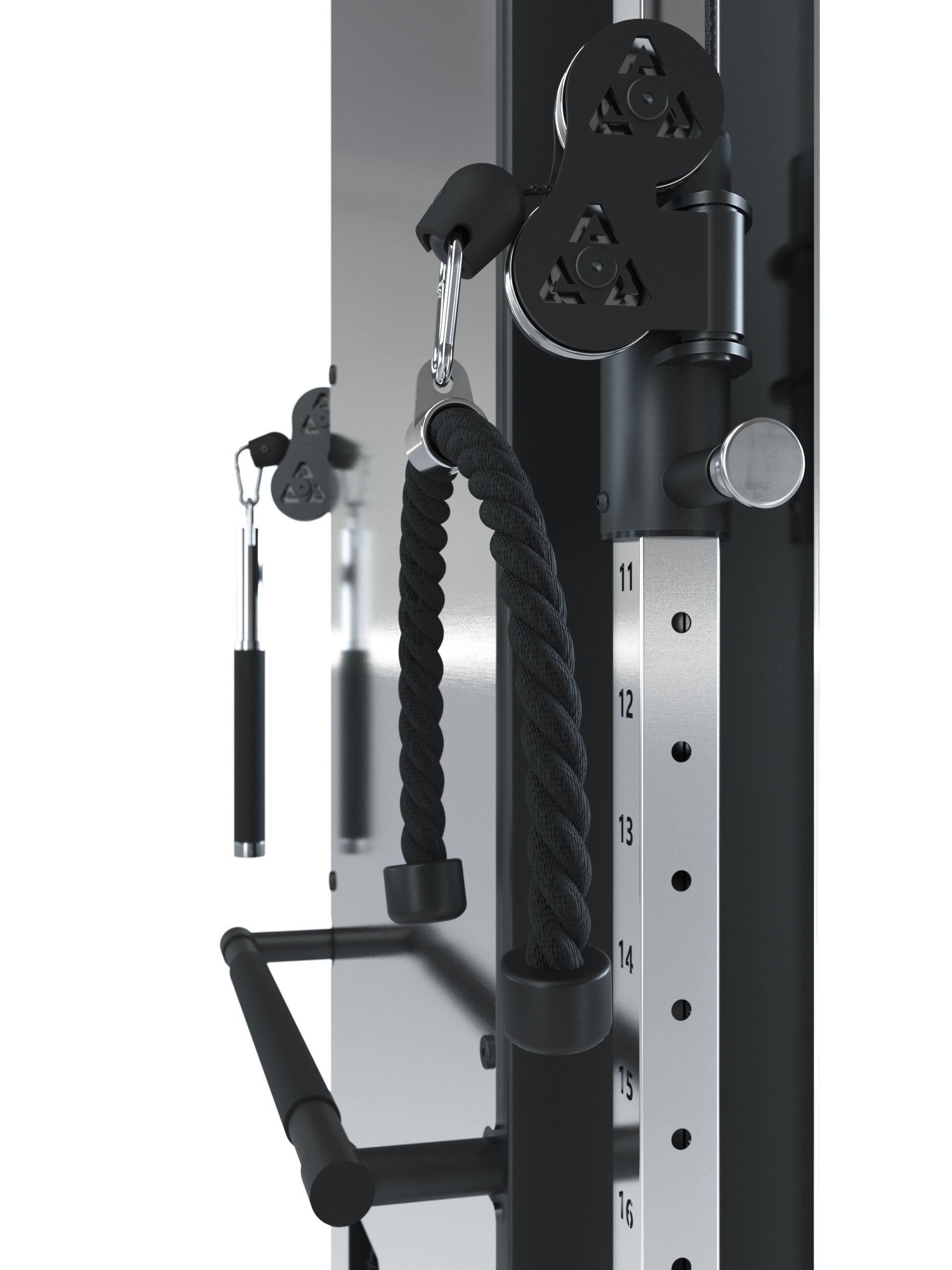 Wandzugstation: 2x60kg Gewichtsblöcke