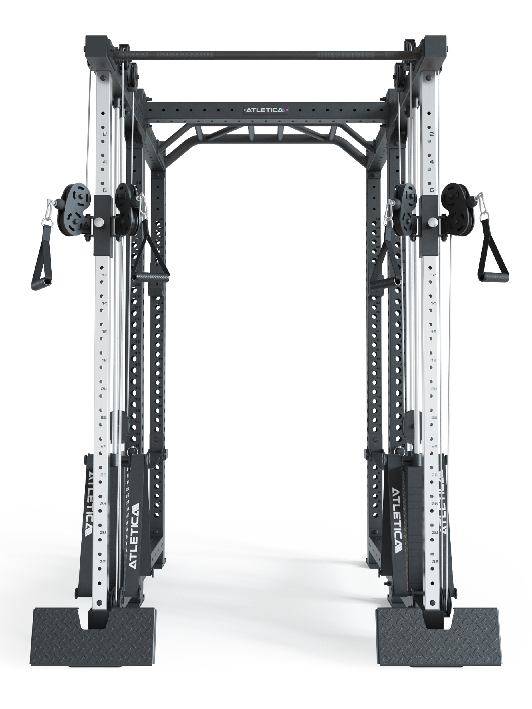 Power Rack R8-Duality Pro Medium: mit Pull-Up Bar, J-Hooks, Pin-Safeties, Bar Holder