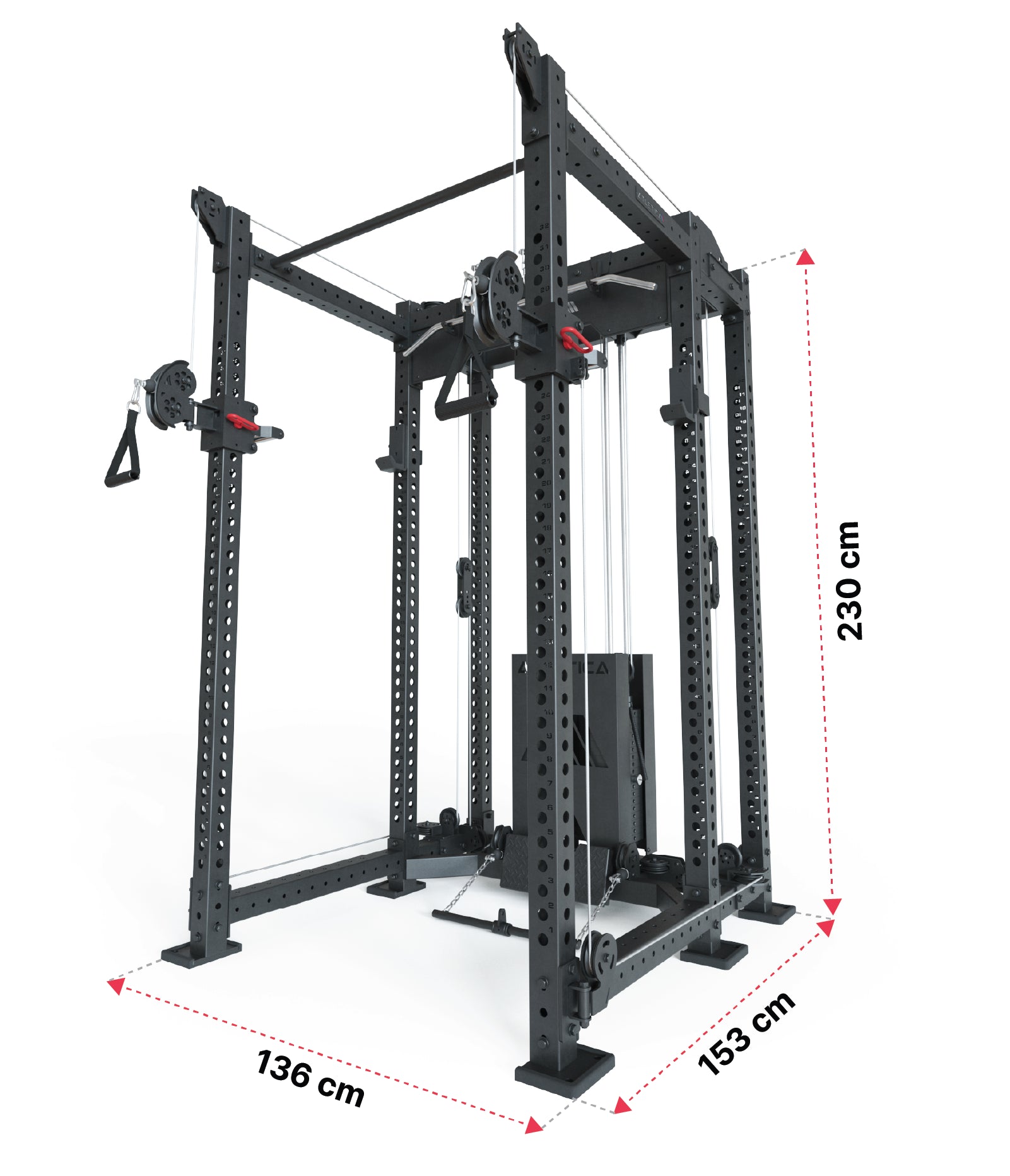 Power Rack R8 Alpha: Dimensionen