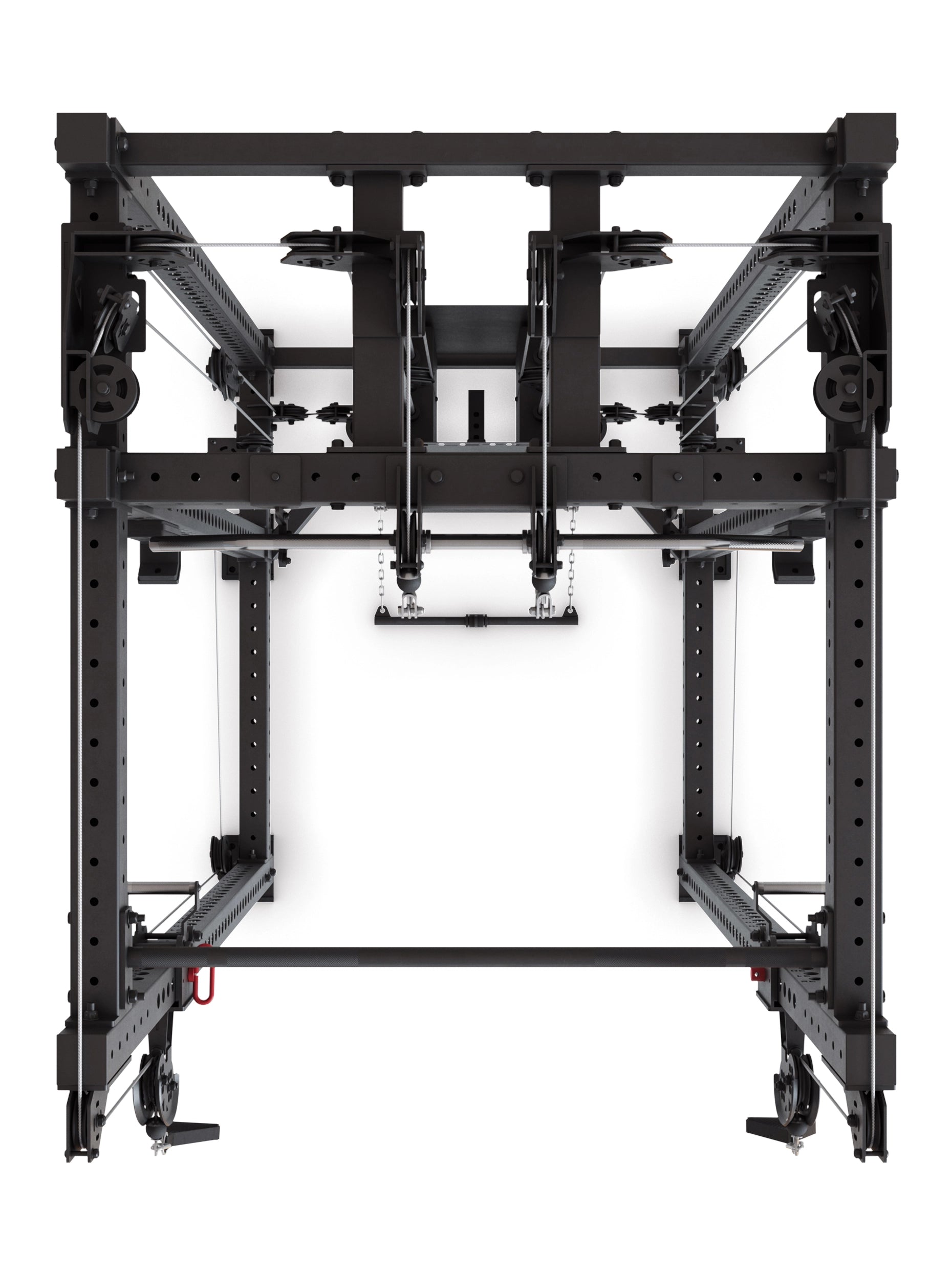 Power Rack R8-Alpha: Squat Rack & Kabelzug | 180kg Steckgewichte für Cable Cross, Latzug, Rudern | Klimmzugstange, J-Hooks | 6-Pfosten
