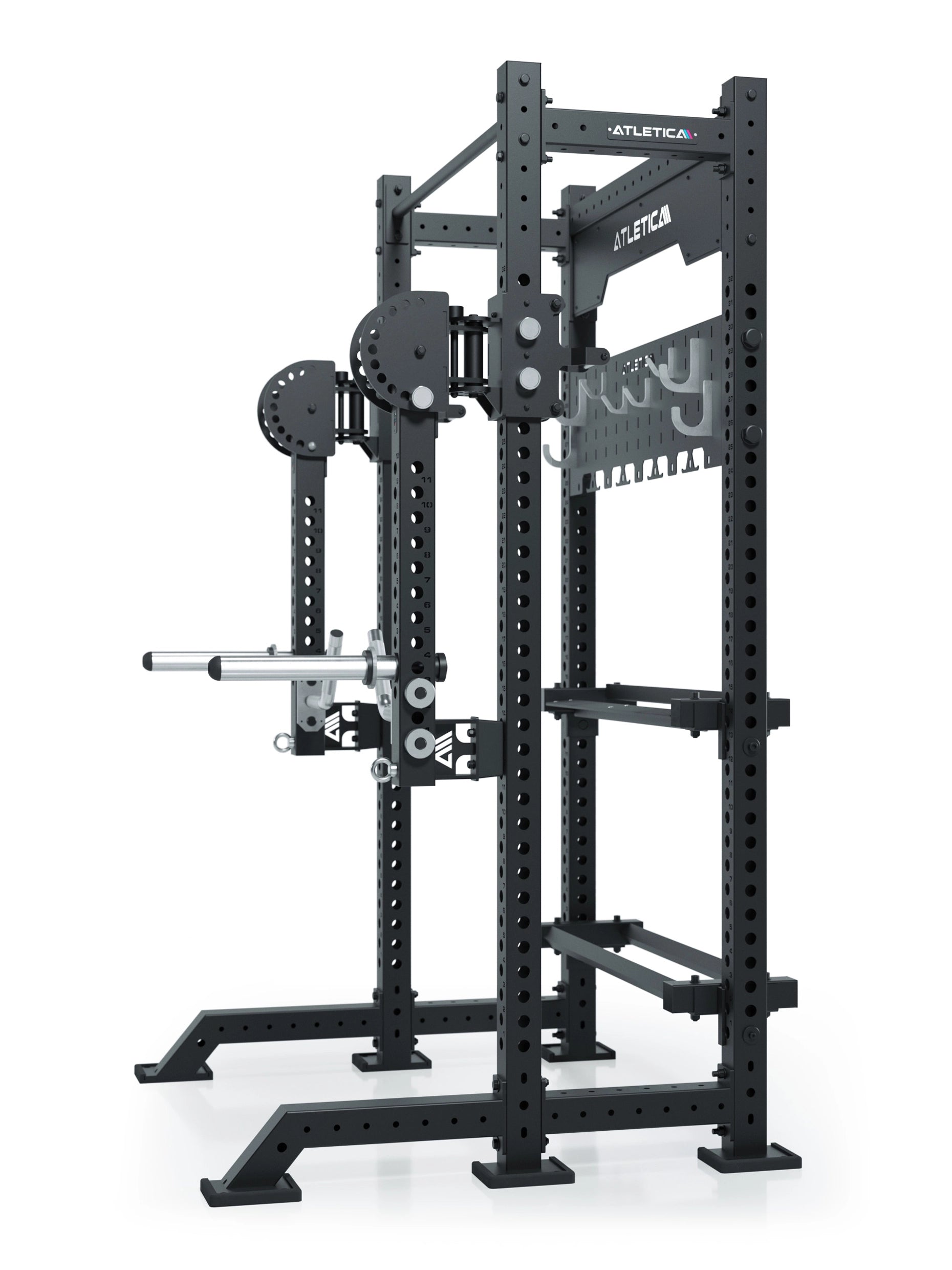 ATLETICA_R8_Stereo_Power_Rack_kompakt_mit_Jammer_Arms_und_Storagy_System,