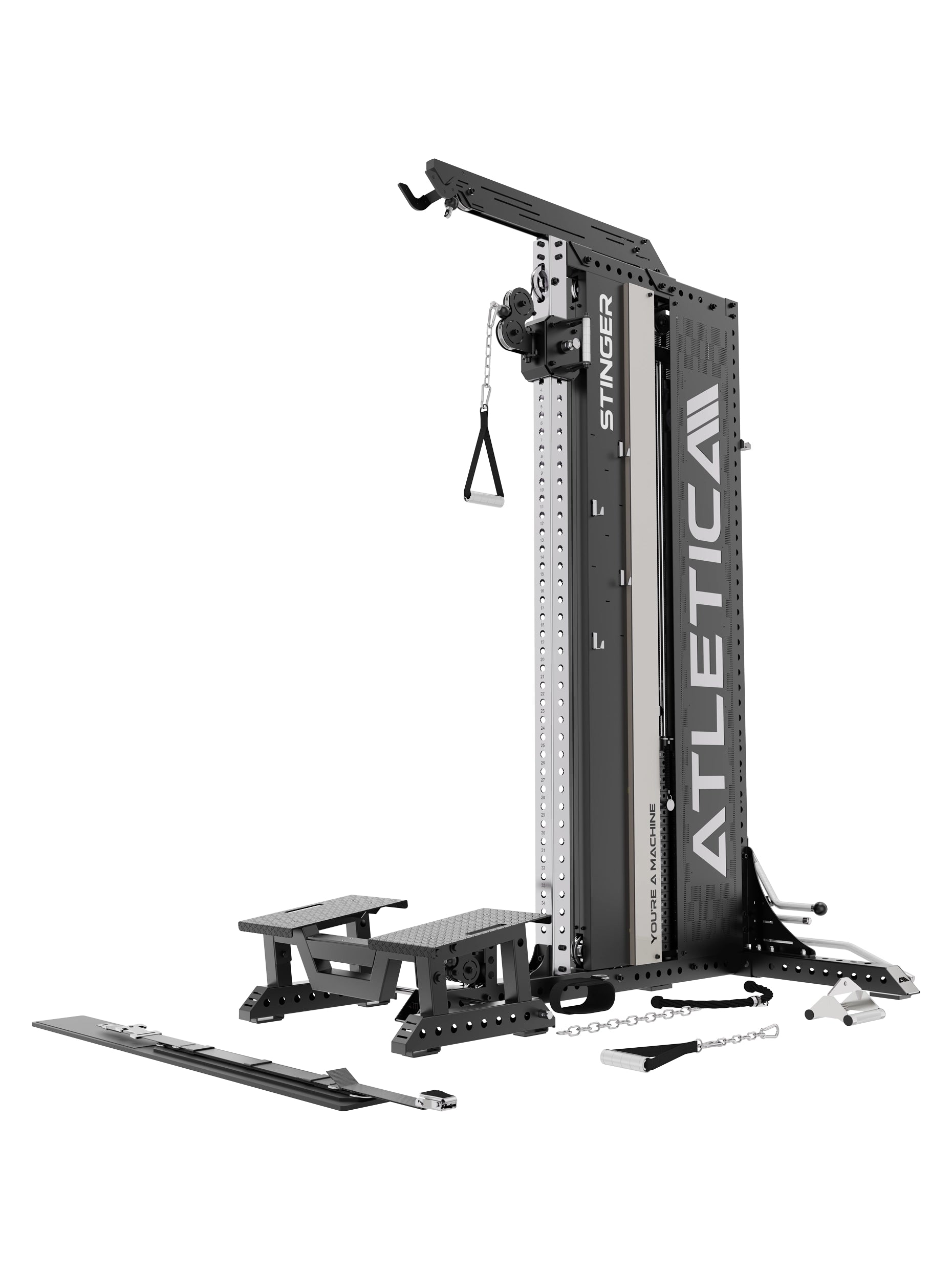 Functional Trainer und Lat- und Ruderzugturm: optional mit Belt Squat Station