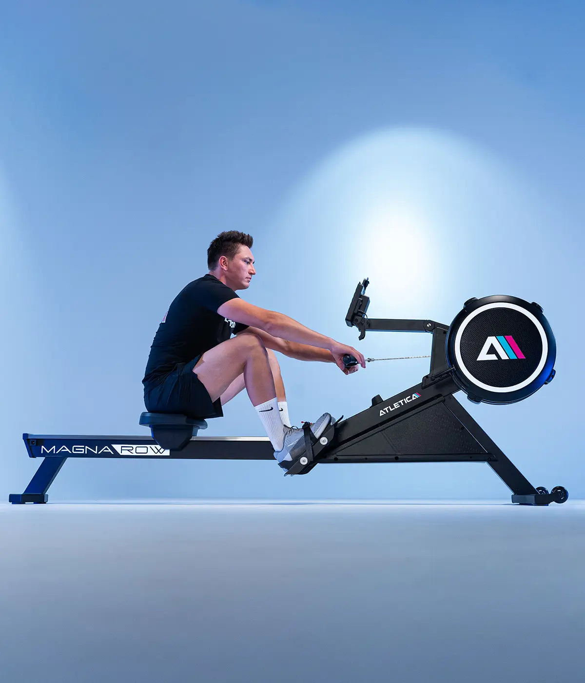 Lucas Liss auf dem MagnaRow Rudergerät