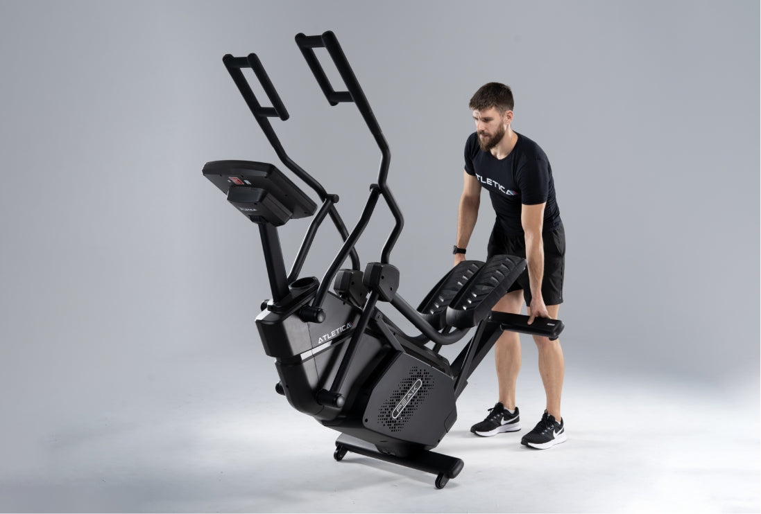 Cardiogerät Peak Stepper: leicht zu transportieren dank Transportrollen