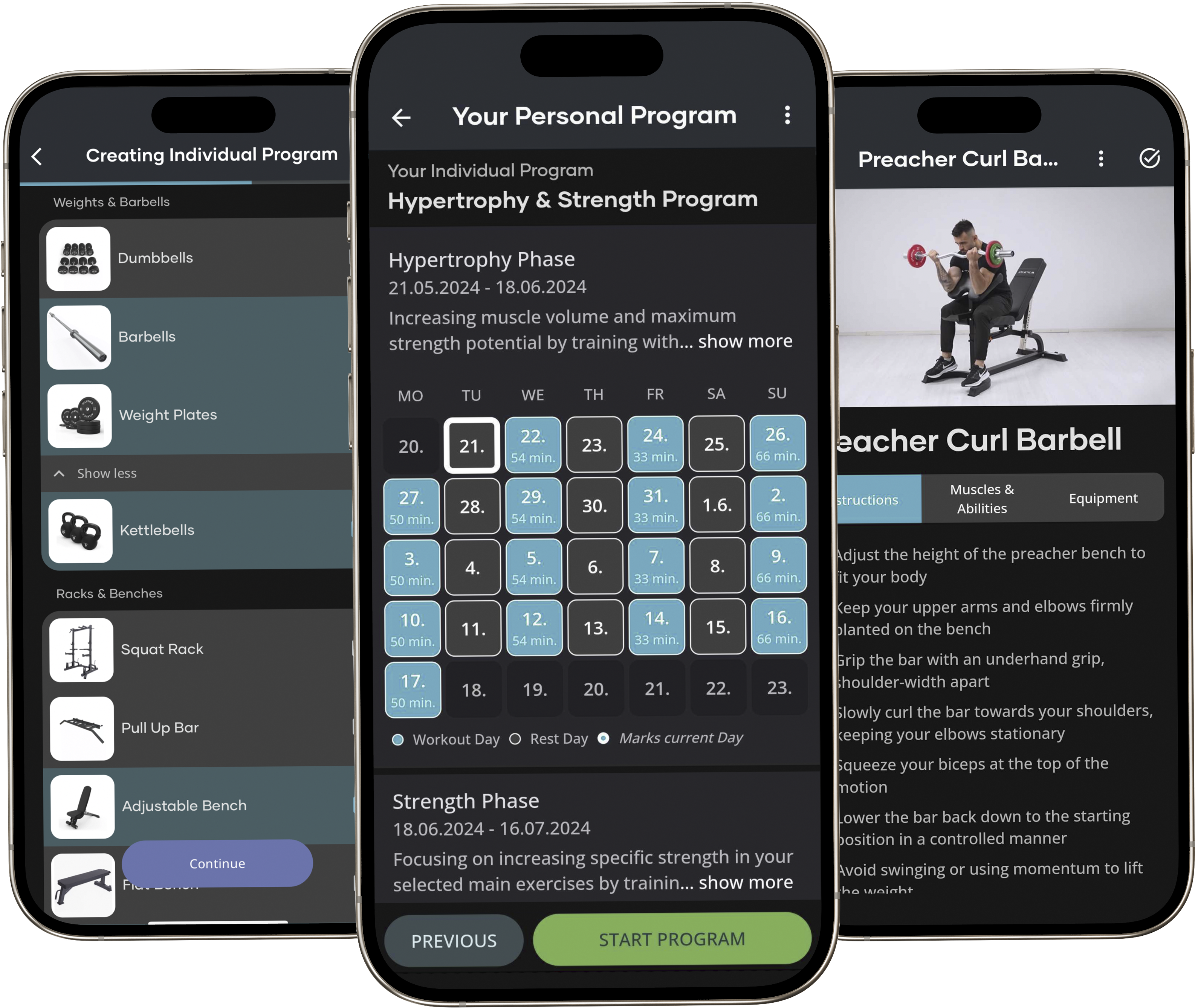 kostenlose Trainingsapp von Atletica