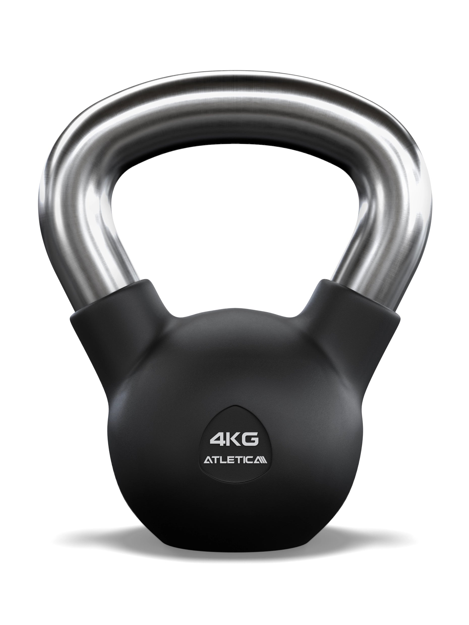 Gummierte Kugelhantel mit mattem Chromgriff | Hochwertige Stahllegierung | Studioqualität I Dezentes Logo | Funktionelles Ganzkörpertraining