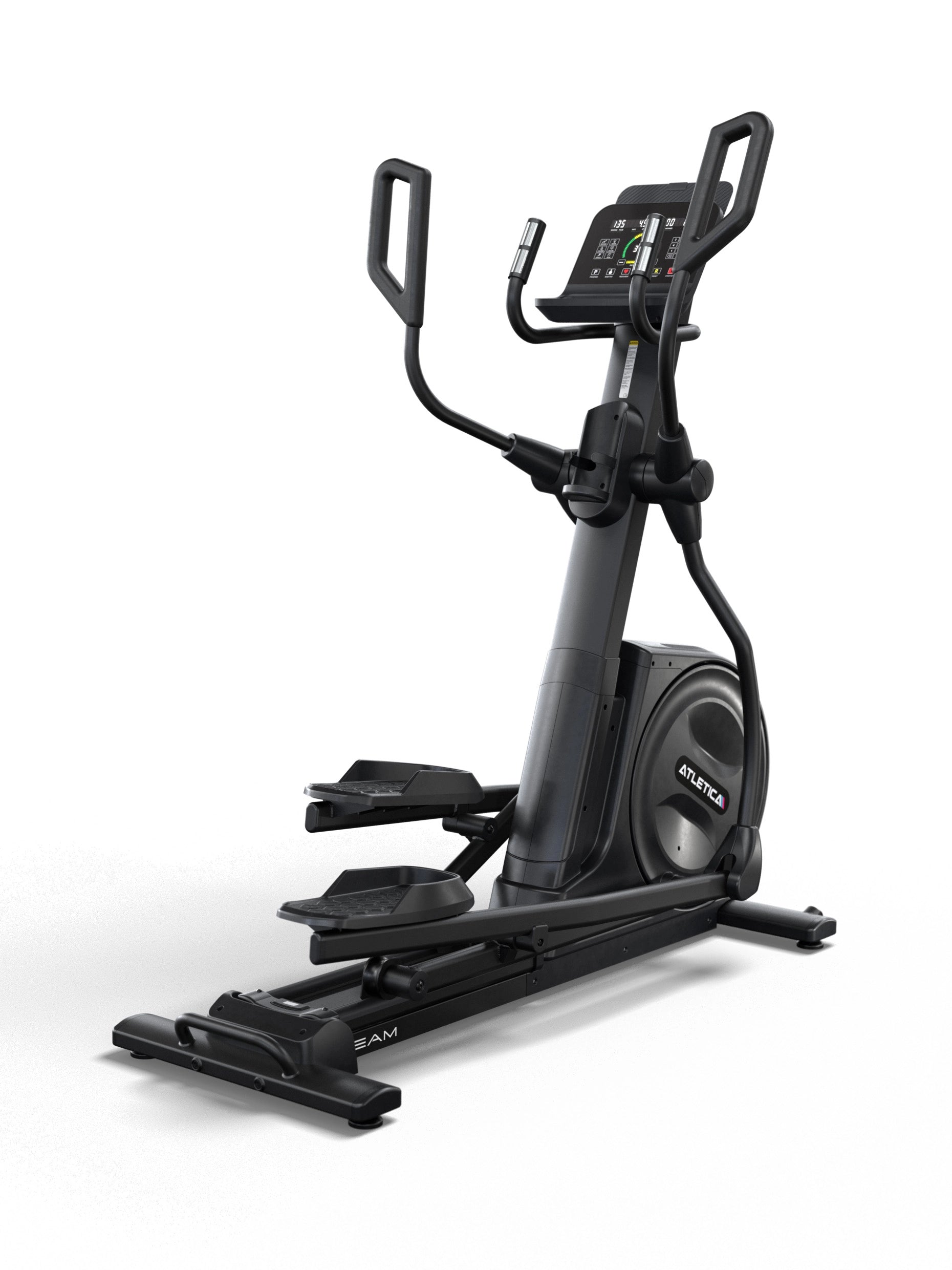 Crosstrainer Cardiogerät Beam: Neues Heimtrainer Modell 2025 | Fitnessstudio Look & Feel | Ellipsentrainer in premium Qualität und Konnektivität | 15'' Zoll LED Matrix Cockpit | Polar Chipset