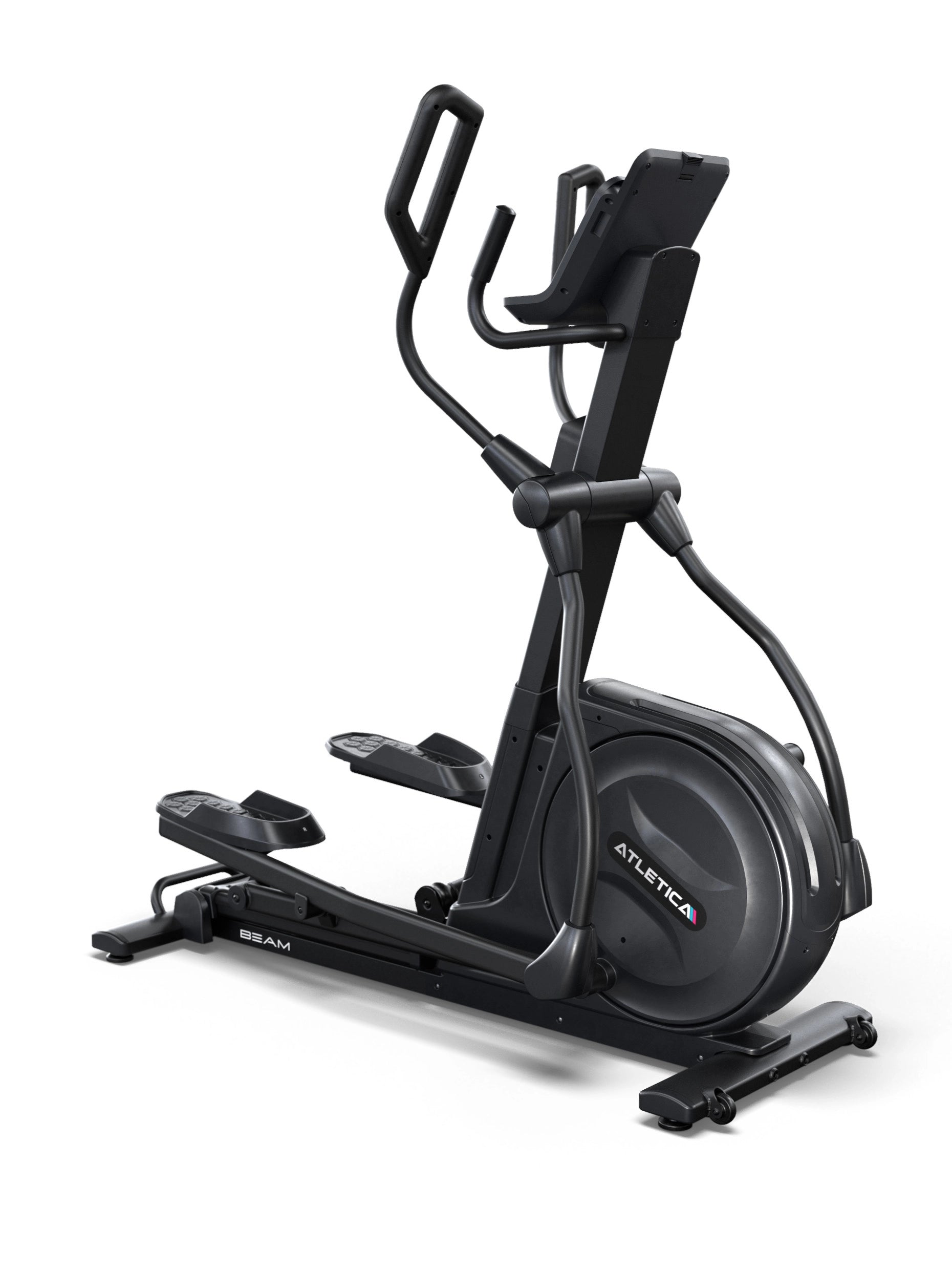 Crosstrainer Cardiogerät Beam: Neues Heimtrainer Modell 2025 | Fitnessstudio Look & Feel | Ellipsentrainer in premium Qualität und Konnektivität | 15'' Zoll LED Matrix Cockpit | Polar Chipset