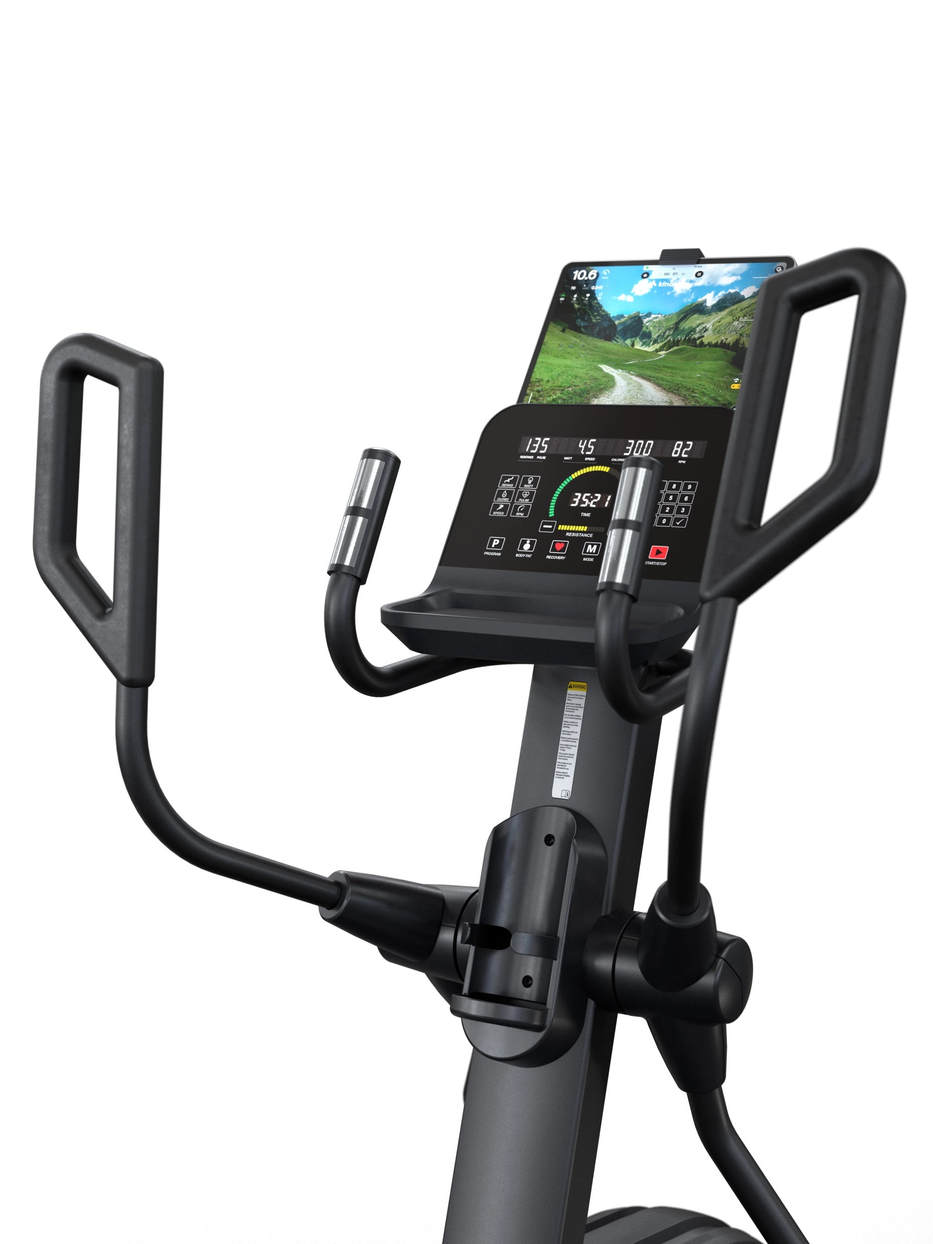 Crosstrainer Cardiogerät Beam: Neues Heimtrainer Modell 2025 | Fitnessstudio Look & Feel | Ellipsentrainer in premium Qualität und Konnektivität | 15'' Zoll LED Matrix Cockpit | Polar Chipset