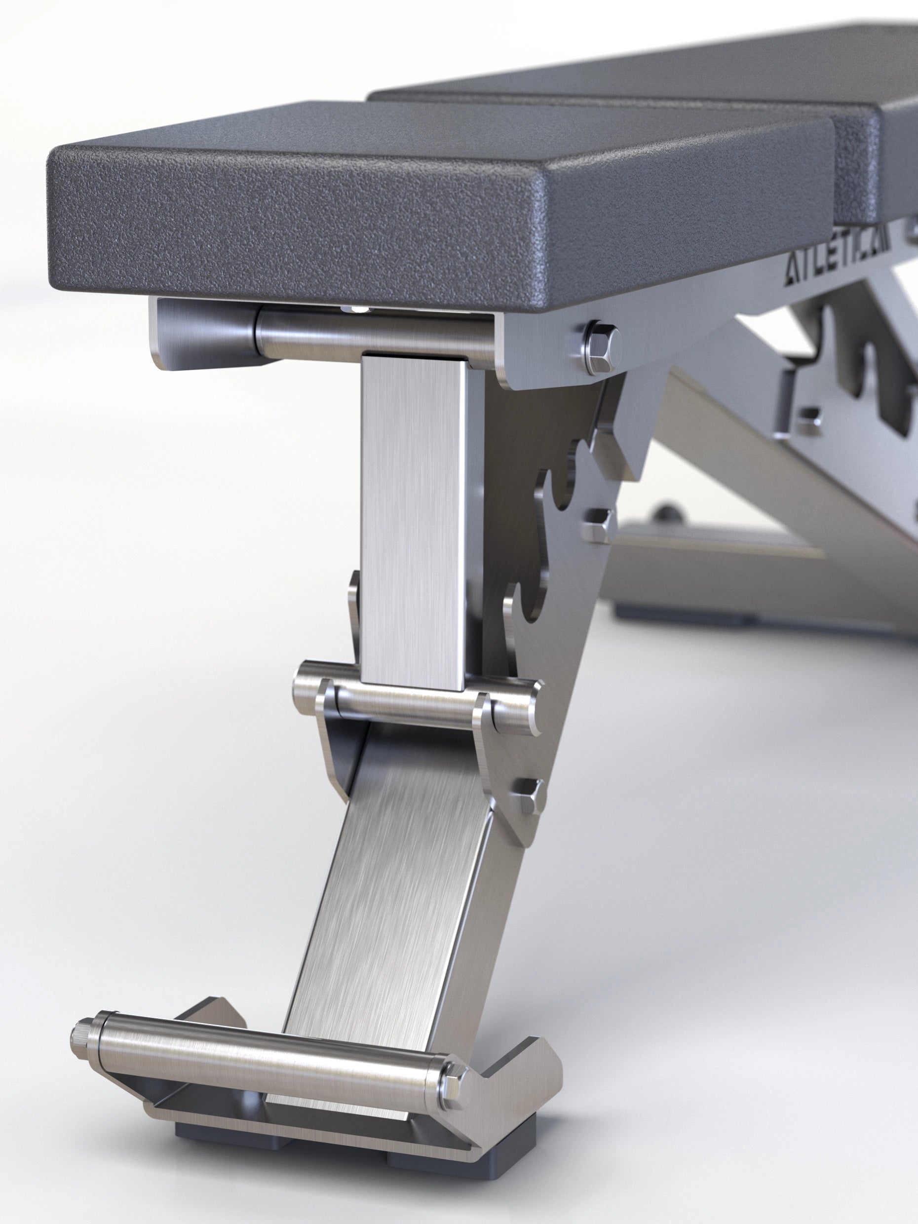 Edelstahl Hantelbank mit PU Pad | Schrägbank speziell für das Training im Außenbereich | Lebenslange Garantie auf Stahl | Korrosionsresistent