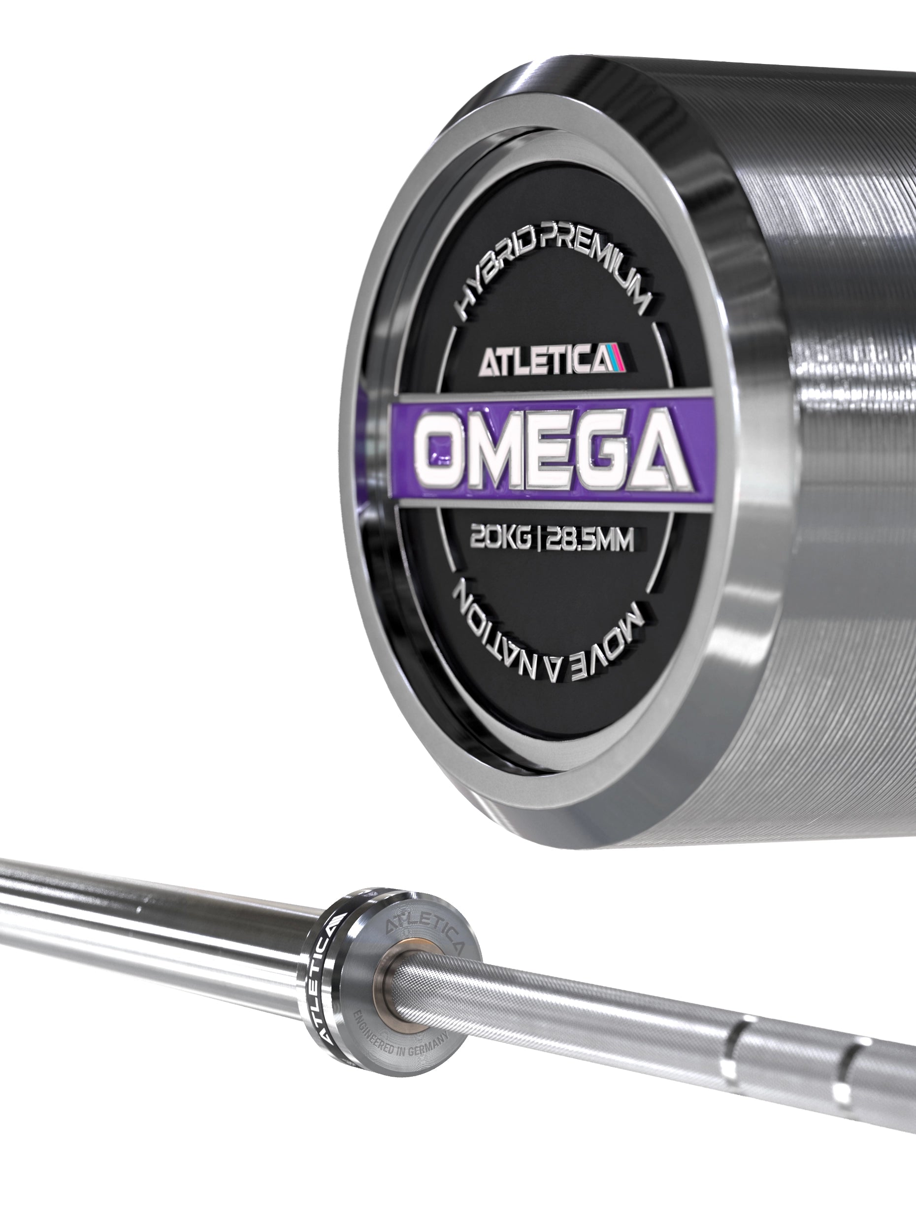 Omega Hantelstange Langhantel hardchrome 1