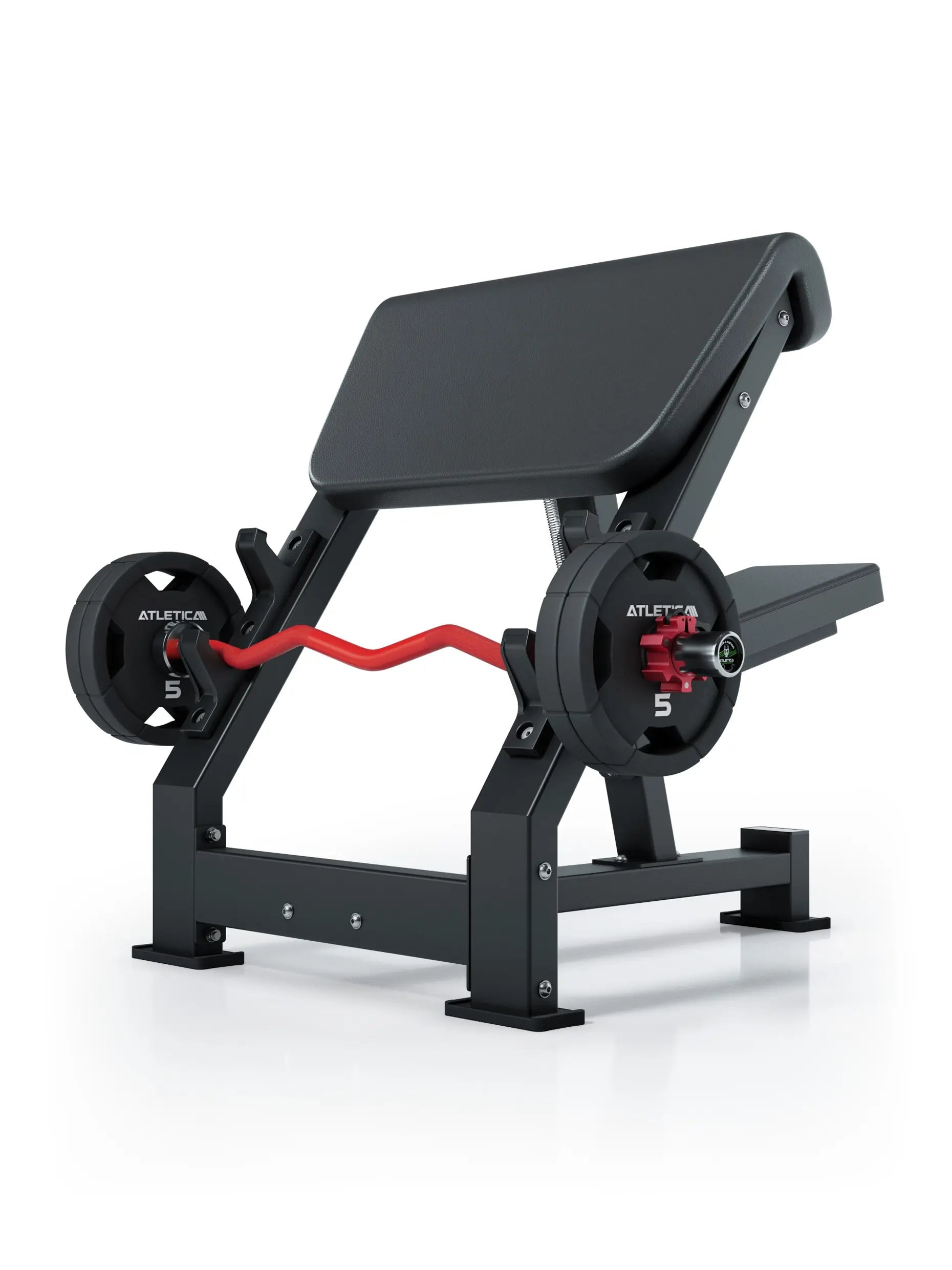 Preacher Curl Bank in Studioqualität | 2.5mm Stahlrahmen | Ergonomische Polster | Isoliertes Bizepstraining I Geführter Bewegungsablauf I Für Scott Curls mit SZ-Hantel