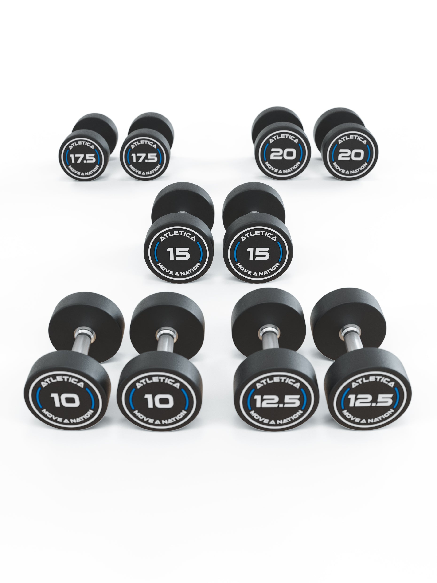 ATLETICA Rundhanteln PRO Set für Fortgeschrittene | 10 - 20 kg 