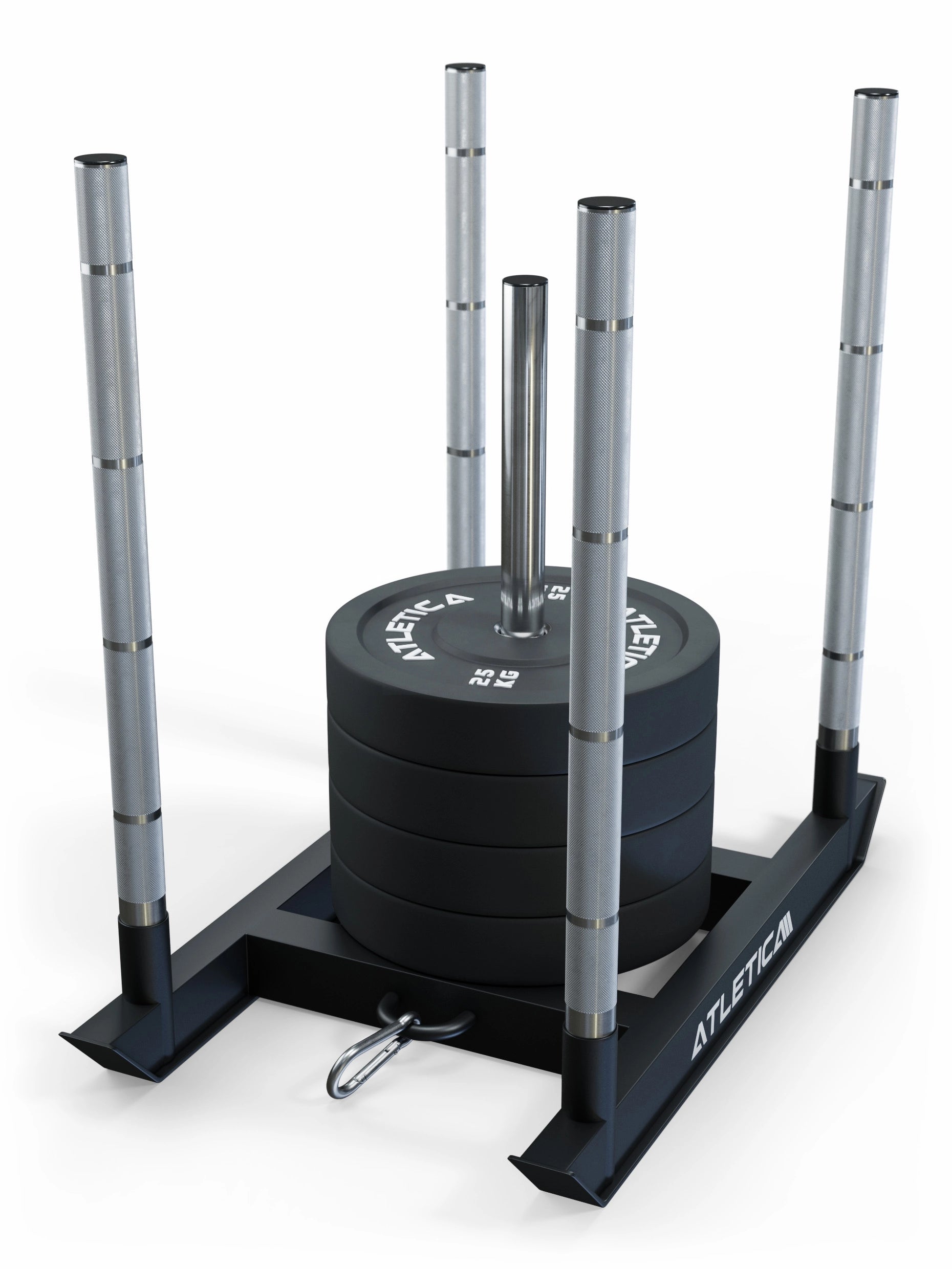 Schlitten mit zentrierter Scheibenaufnahme |  Verletzungsprävention und HRX Training | 38kg I Mit Gewichten