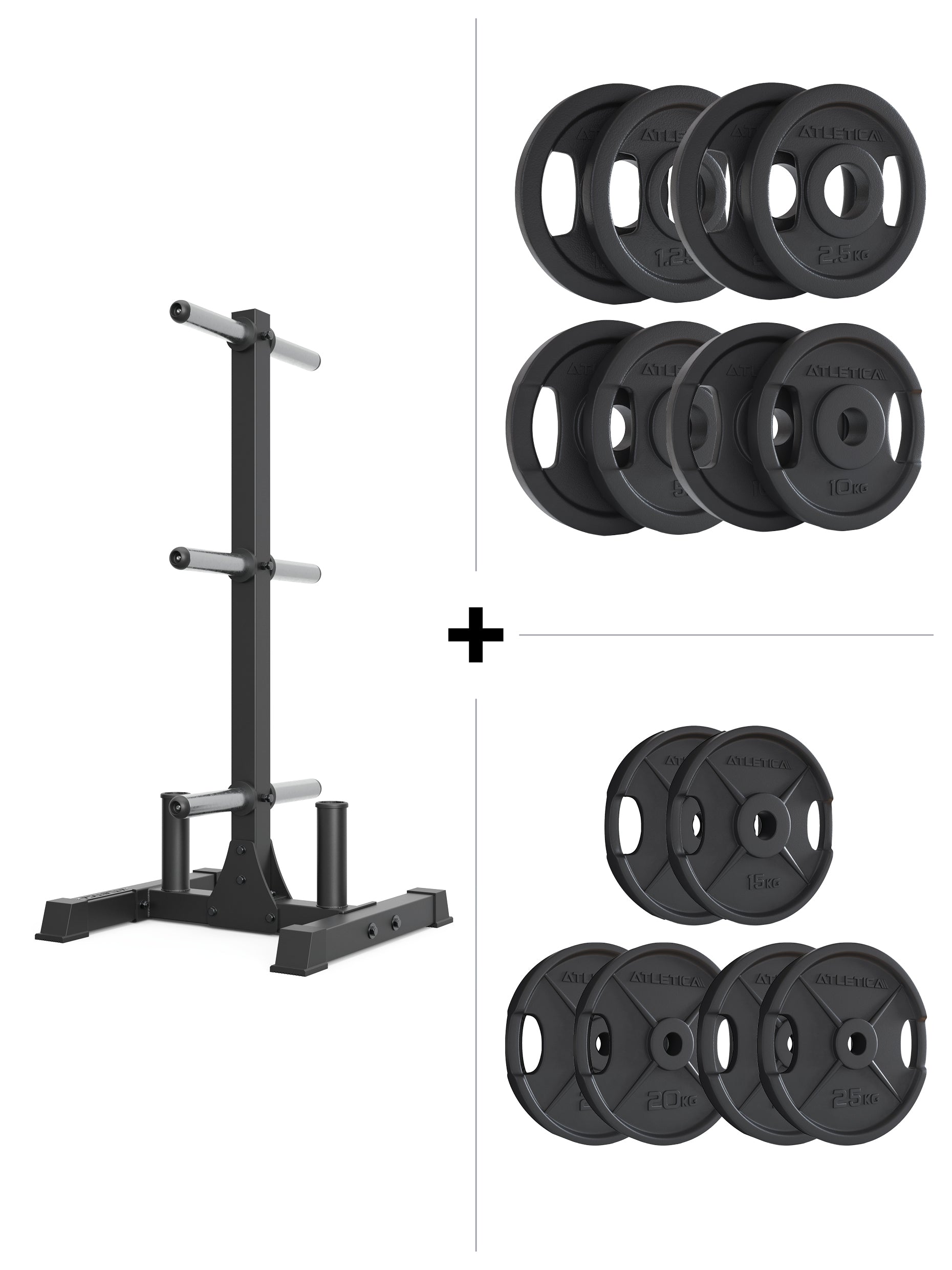 Armored Rhino Set 2H I Rhino Hantelscheibenablage & 157.5kg 2H Iron Plates