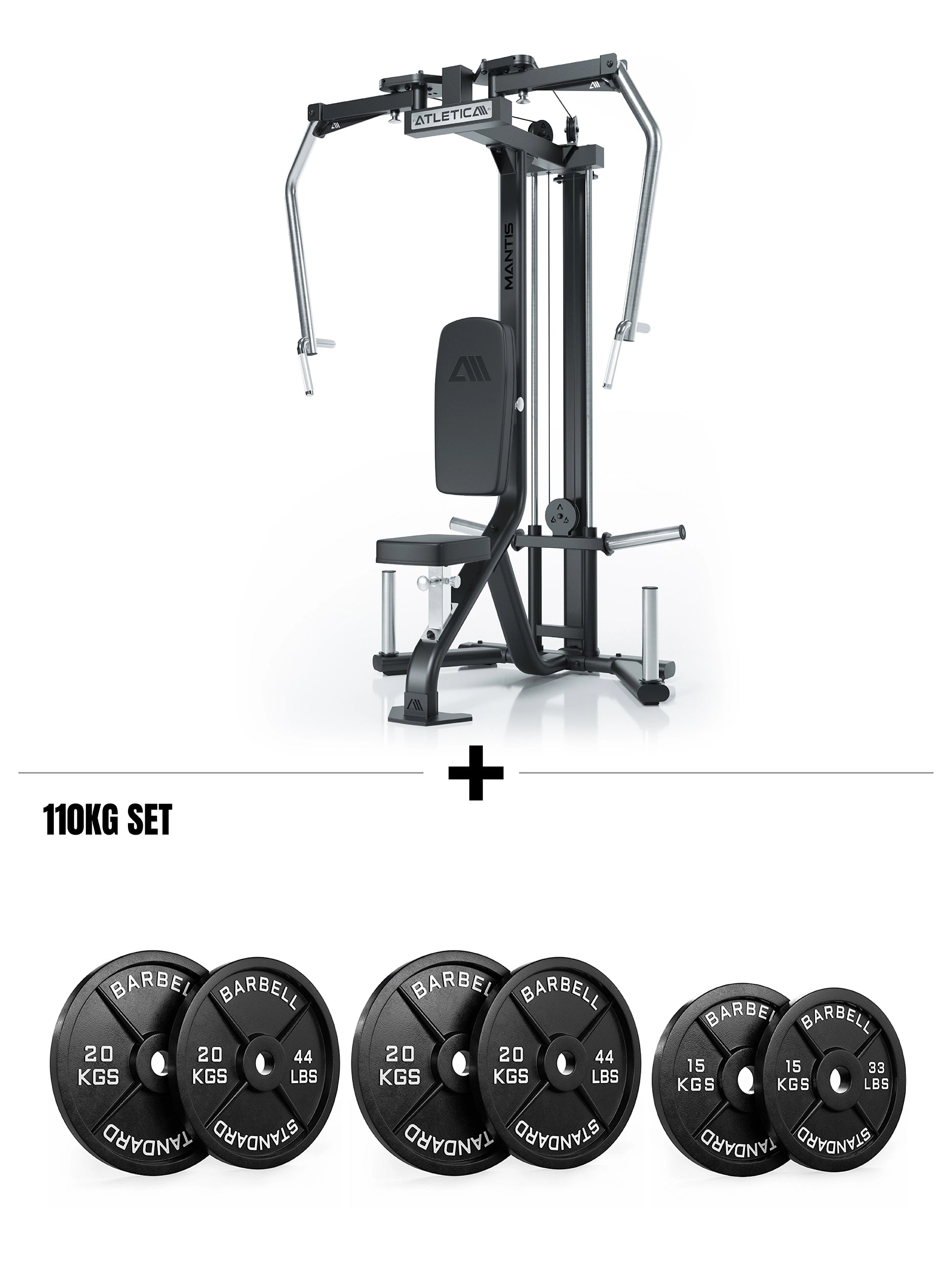 Mantis Plate Loaded Set | Butterfly Maschine & 110 kg Iron Plates