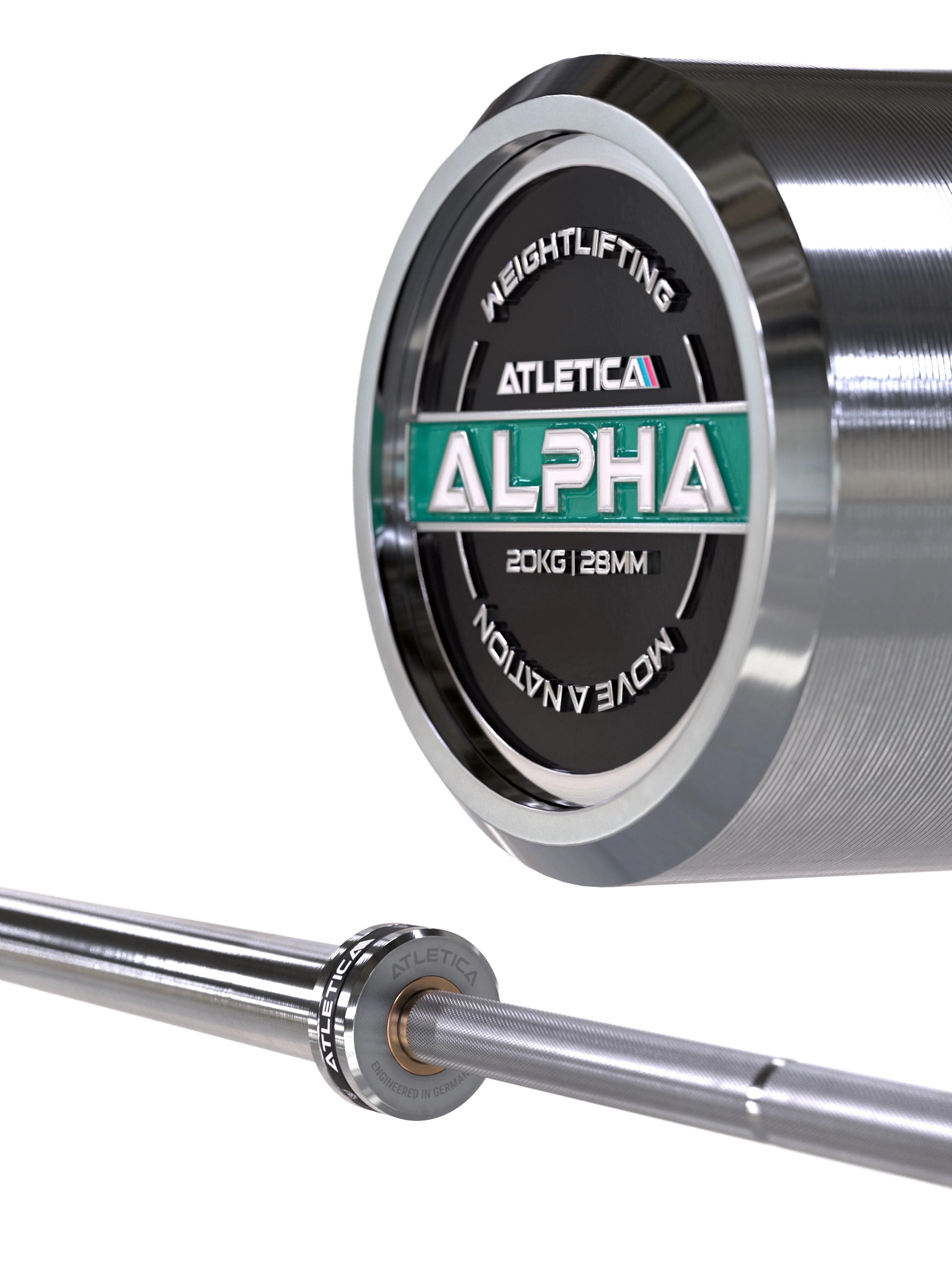 Weightlifting Bar | Speziell fürs Gewichtheben konstruiert | 50mm Olympia Langhantel | 20kg | Markierungen nach IWF & IPF | 1200kg Belastbarkeit