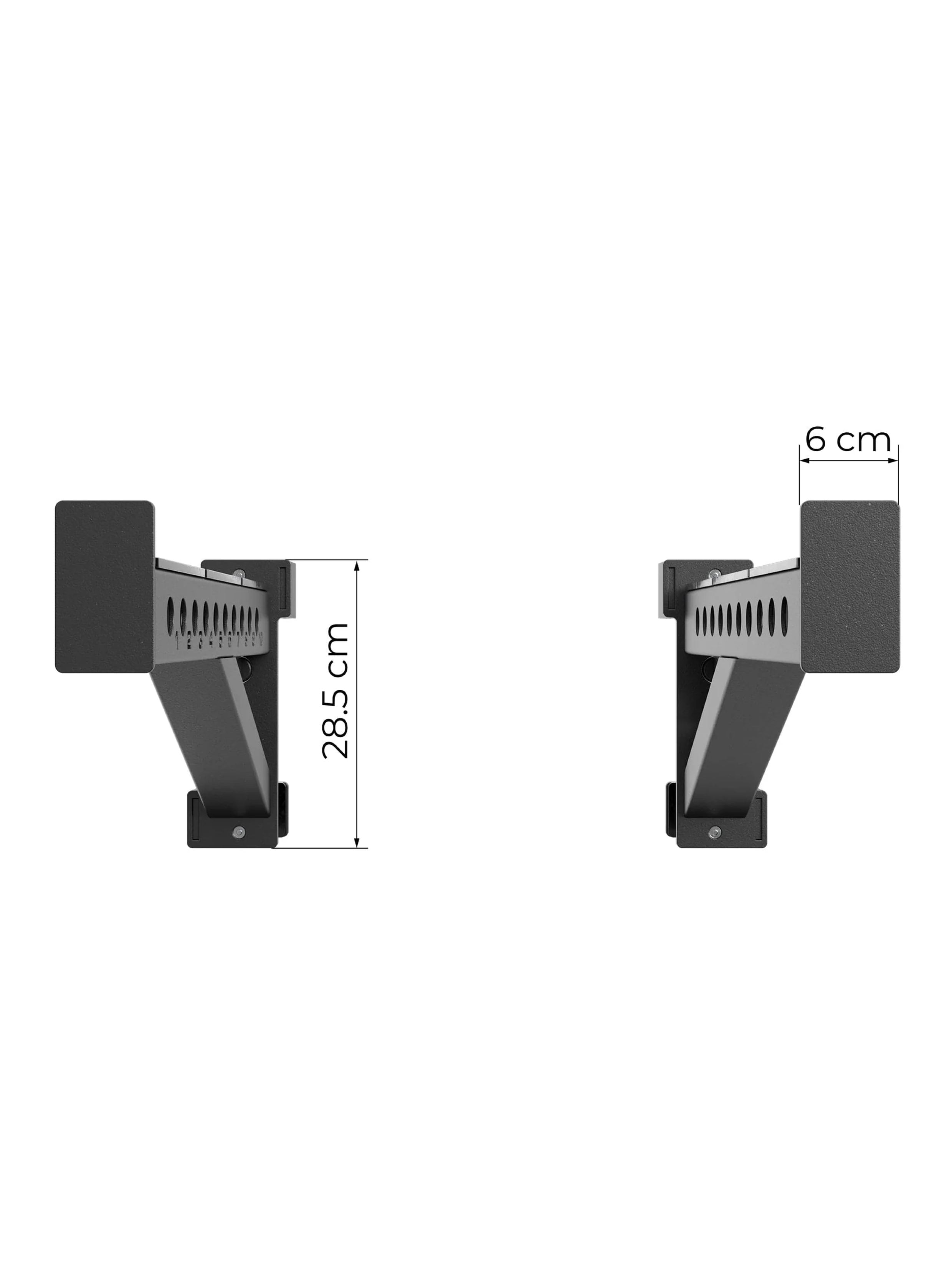 R8 Serie Zubehör: Paar Spotter Arme | Sicher trainieren, auch vorm Rack | Belastbar | 61 cm lang | 6 mm dicke UHMW-Kunststoffplatte zum Schutz der Langhantel