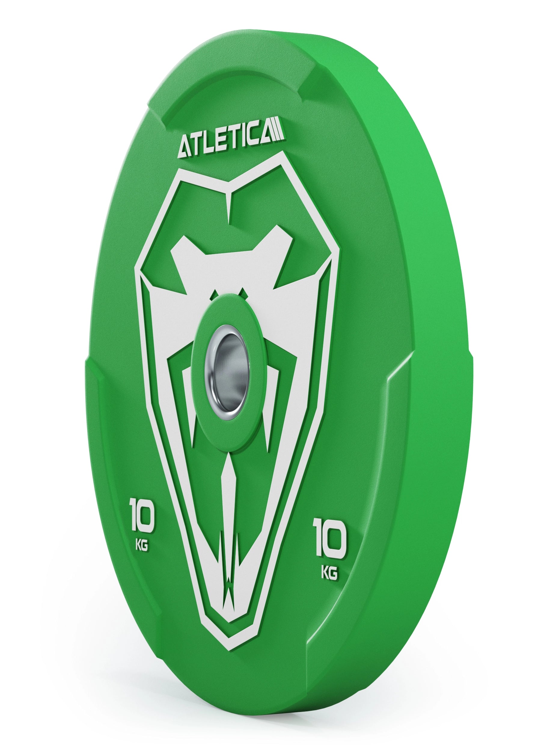 Reduzierter Bounce | Hochwertiger Gummi | Powerlifting und Gewichtheben | Widerstandsfähig & langlebig | Farbcode nach IWF-Standard I 10kg