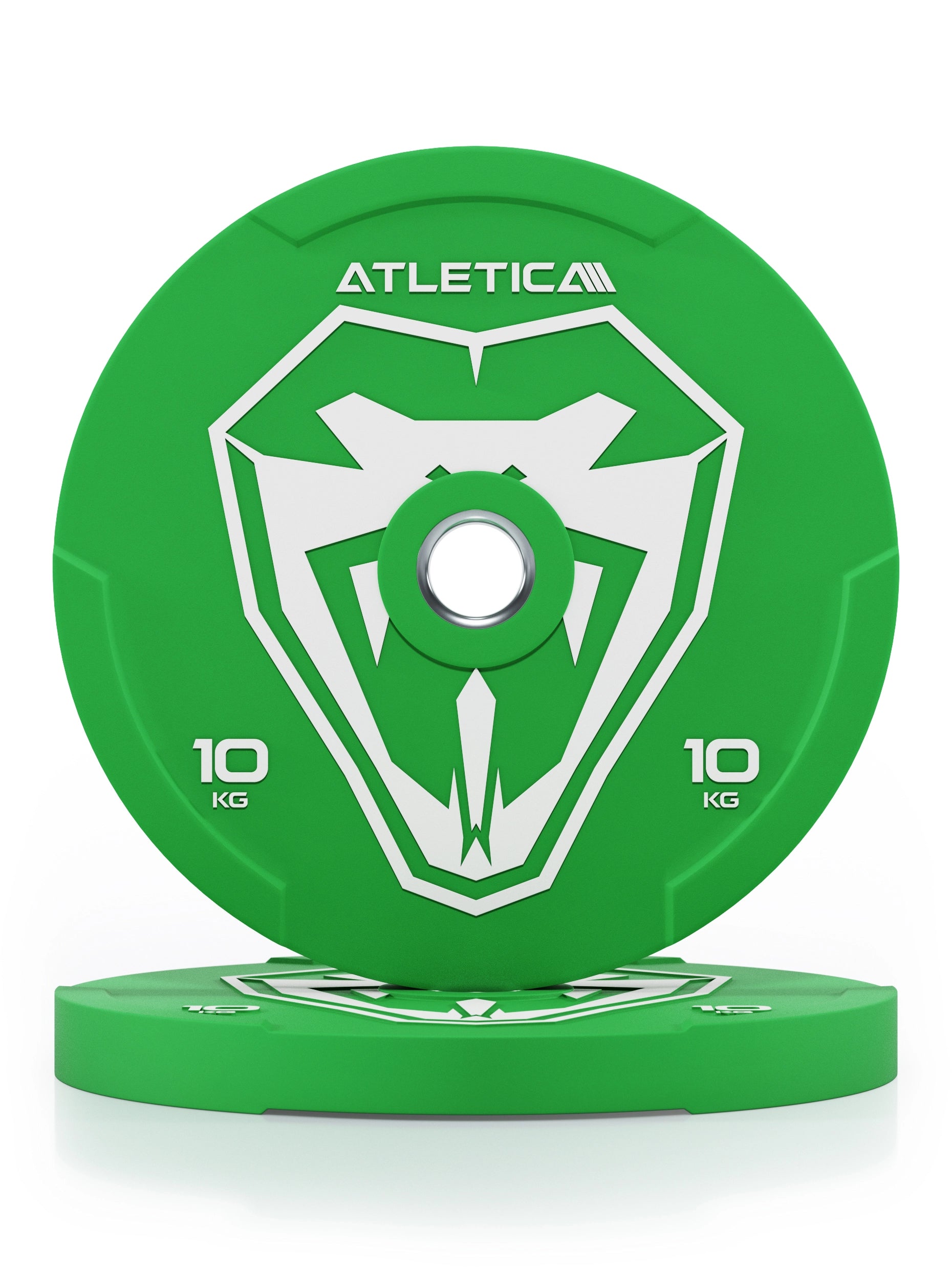 Reduzierter Bounce | Hochwertiger Gummi | Powerlifting und Gewichtheben | Widerstandsfähig & langlebig | Farbcode nach IWF-Standard I 10kg