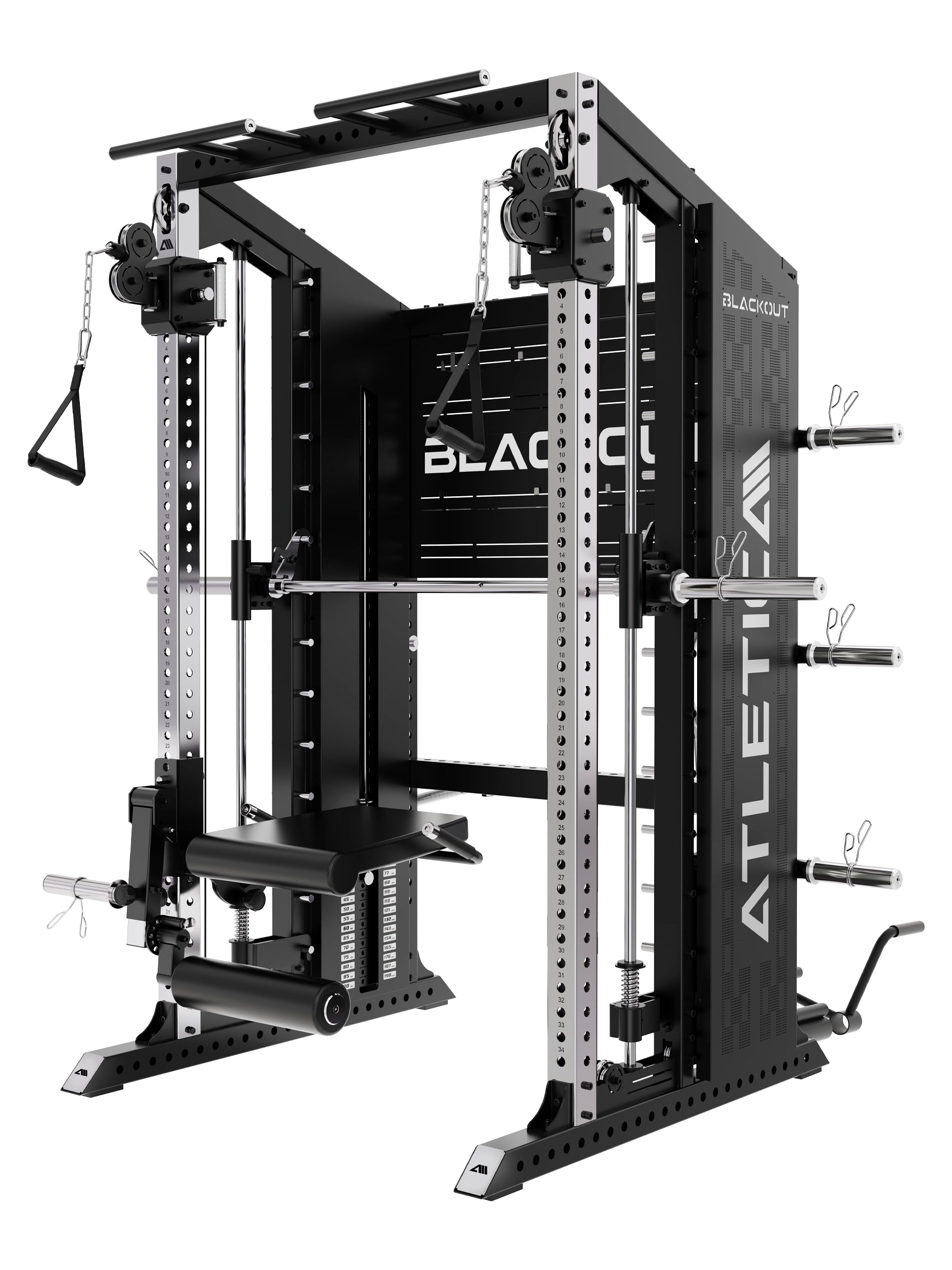 Kraftstation Premium: Blackout von Atletica mit Kabelzug