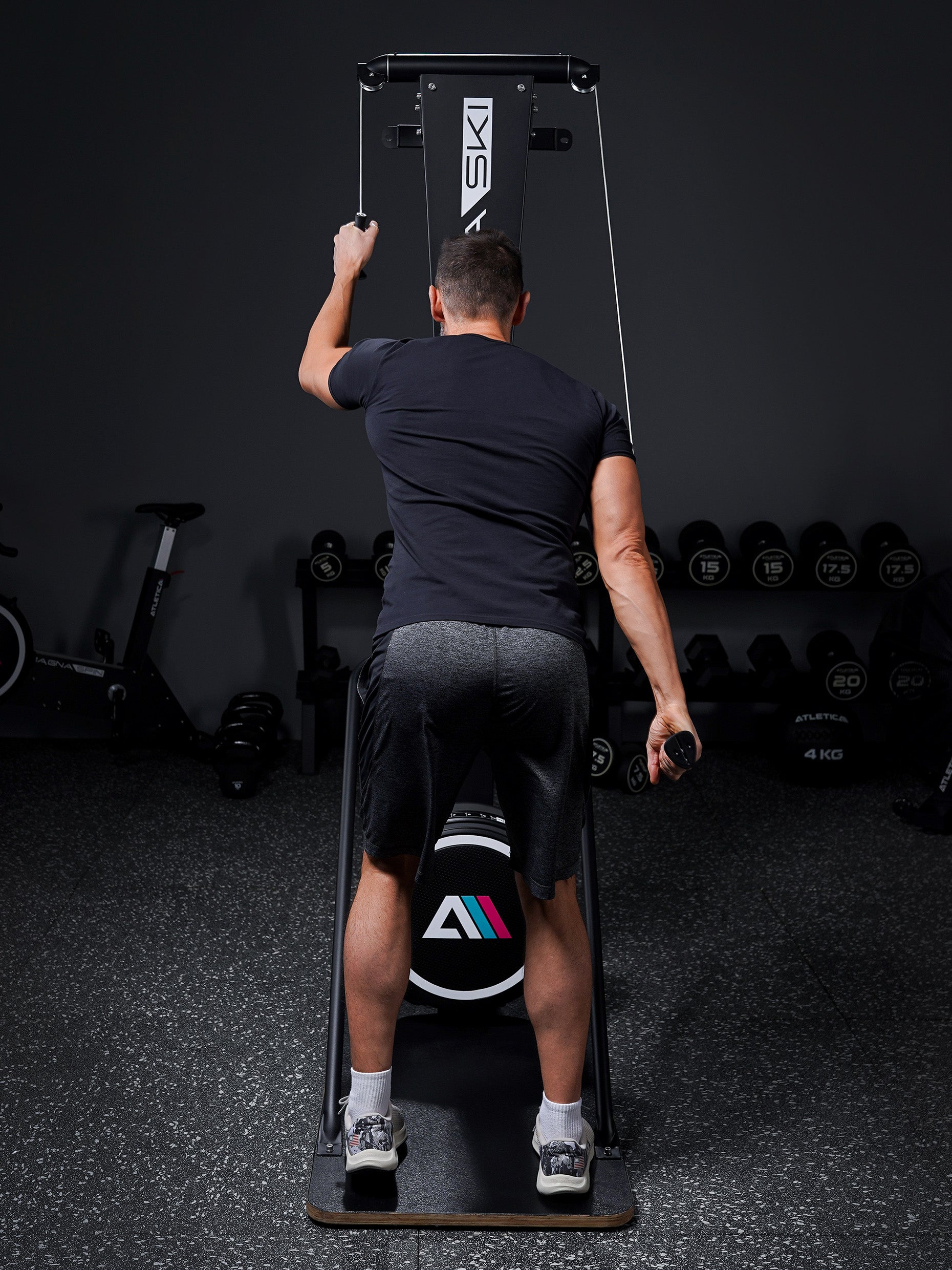 Ski Ergometer mit dualem Widerstand für Kraft- und Ausdauertraining