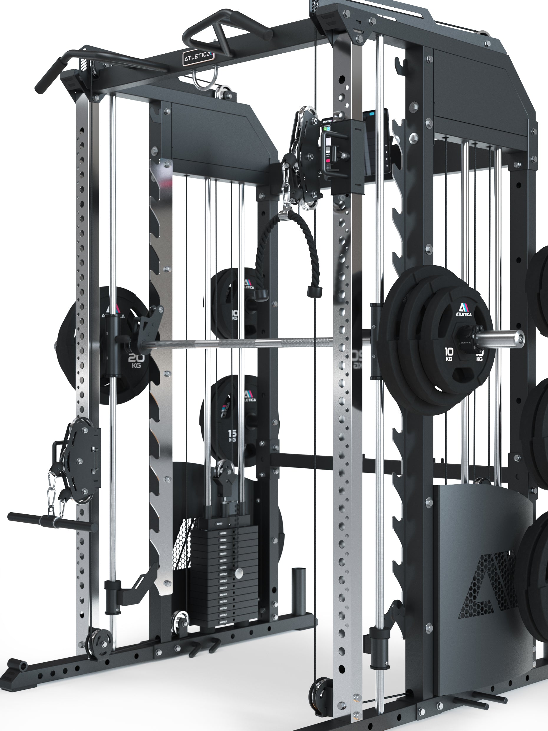 Kraftstation Fallout Pro mit Squat Bar und Steckgewichten