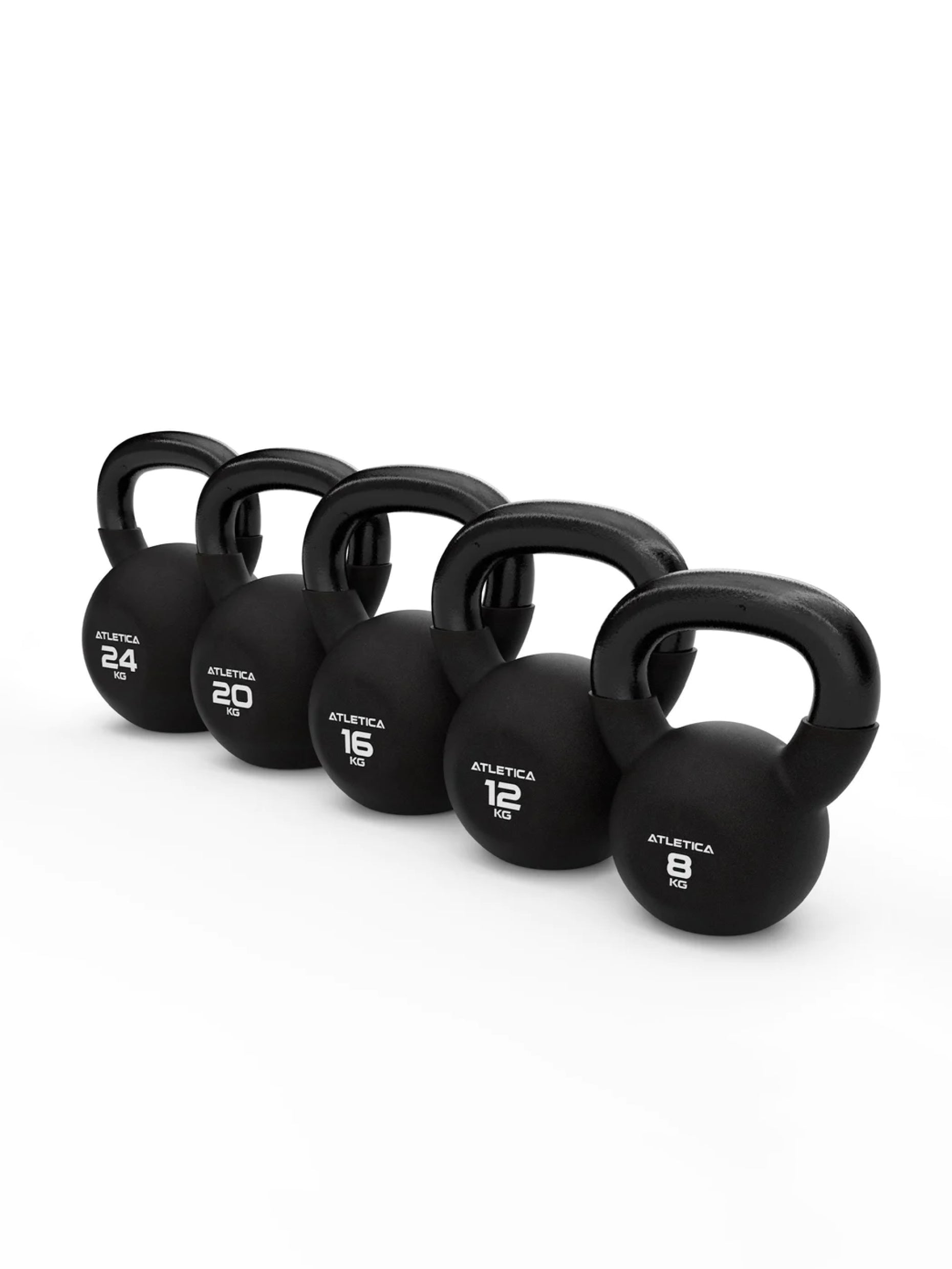 Kettlebells Basic Set Gewichte: 8kg 12kg 16kg 20kg 24kg | ermöglicht die wichtigen Kettlebell Übungen | hochwertiger Look & Feel | TÜV geprüft