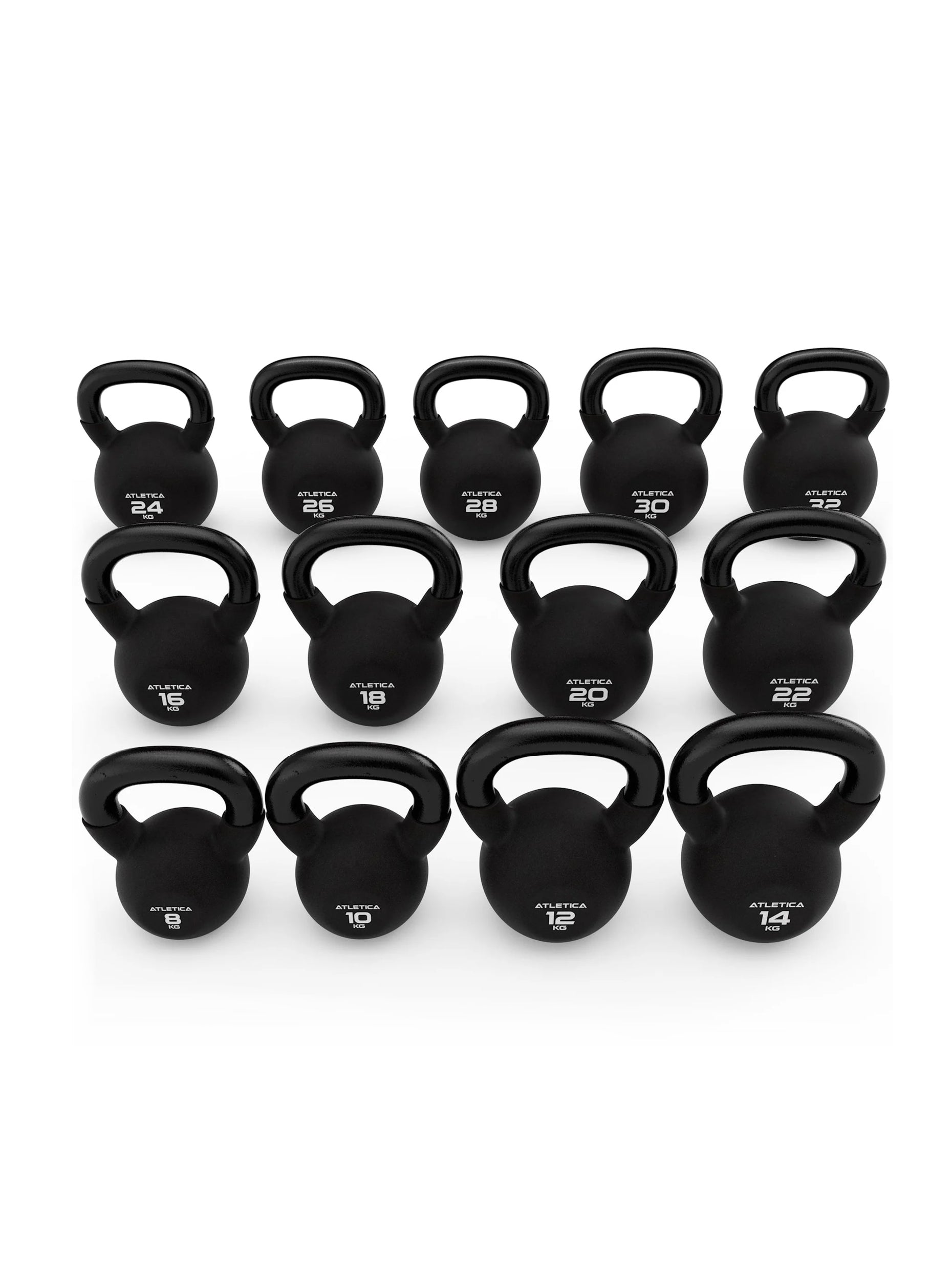 Kettlebells volles Set Gewichte | 8kg bis 32kg Das volle Spektrum | hochwertiger Look & Feel | TÜV geprüft