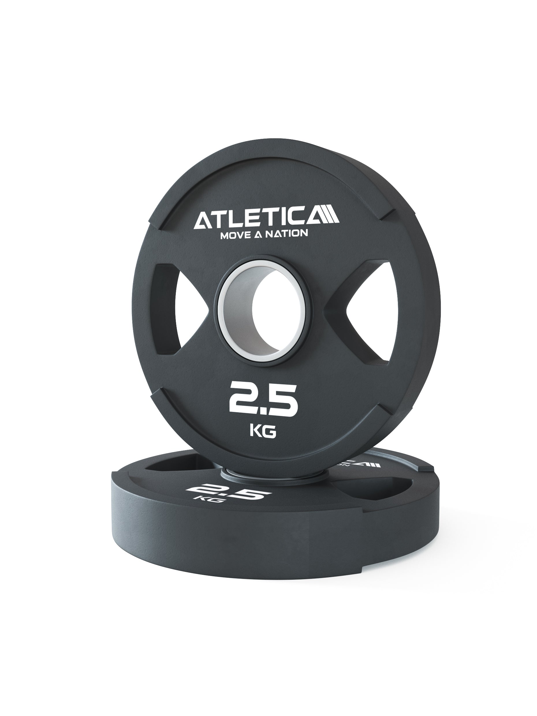 Hantelscheiben Dual-Gripper Plates: Hohe Ergonomie durch Zwei-Griff Design | 2.5kg bis 25kg | Schadstofffrei mit TÜV REACH Zertifikat, #size_2x2-5kg