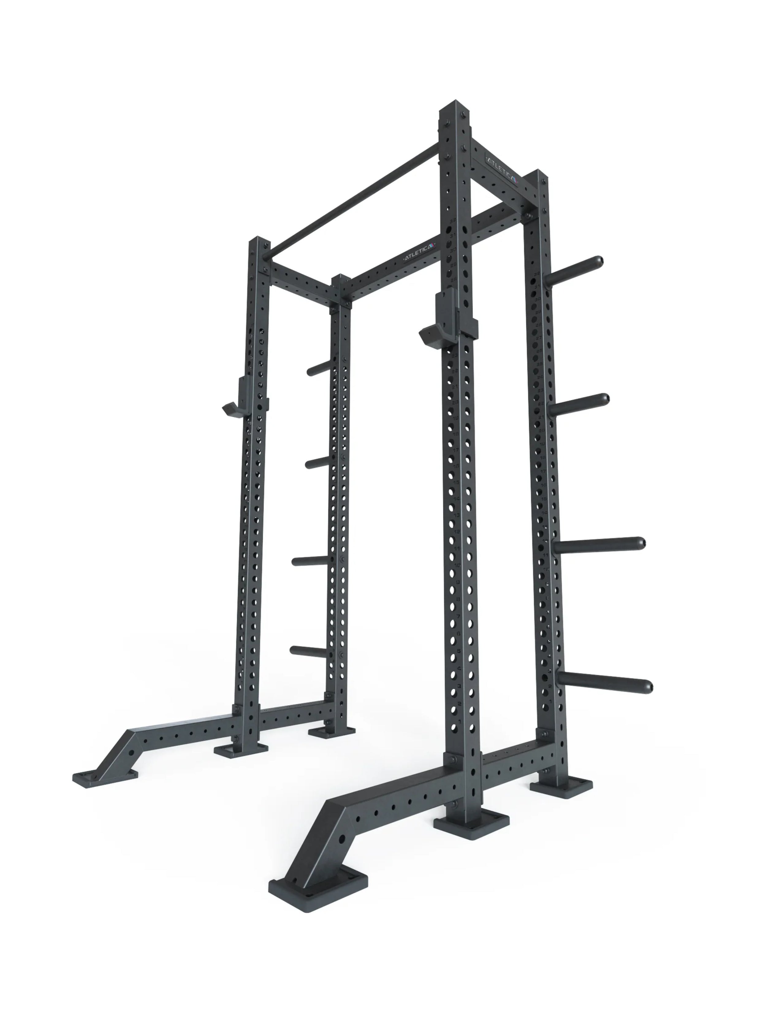 Power Rack R8-Oxygen: Front-Foot Stabilizer, J-Hooks, 8 Weight Pins und Pull-Up Bar 