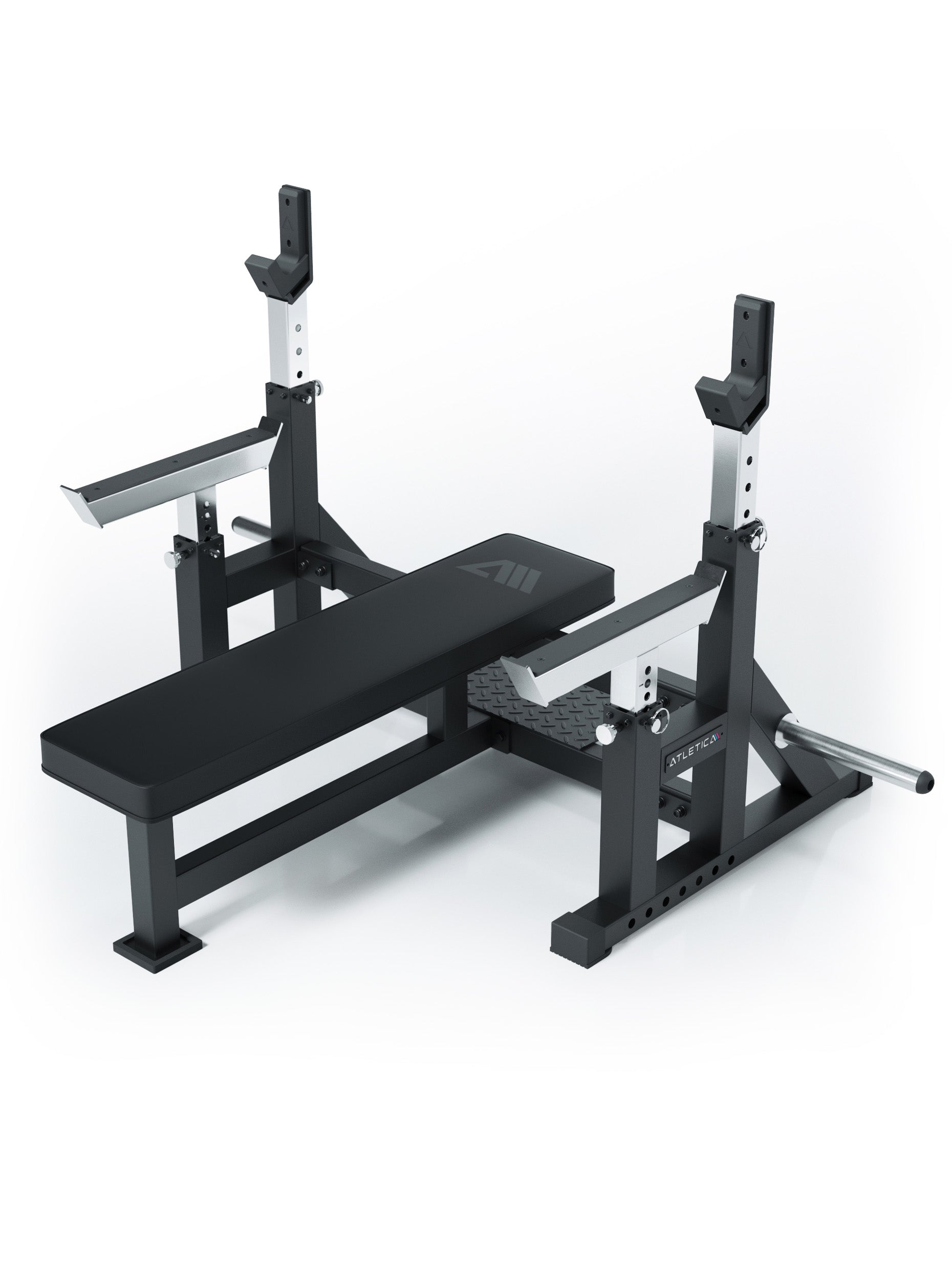 Hantelbank B15: Professionelle Bank für Bankdrücken | für den Einsatz in Fitnessstudios