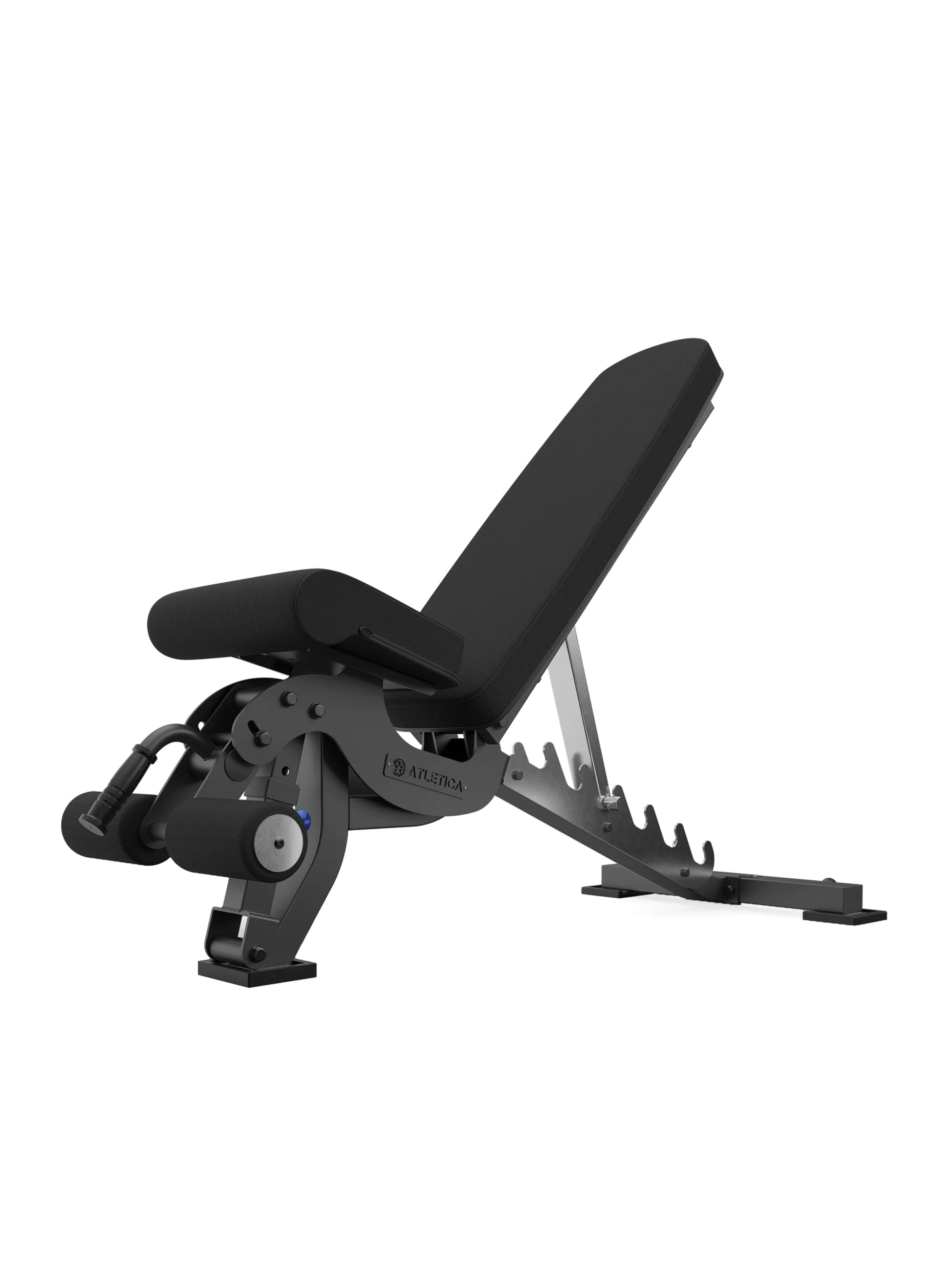 Decline Hantelbank B6, negativ verstellbar, mit Fussblocker für Situps, in schwarz für Fitnesstraining mit Kurzhanteln und Langhanteln, 